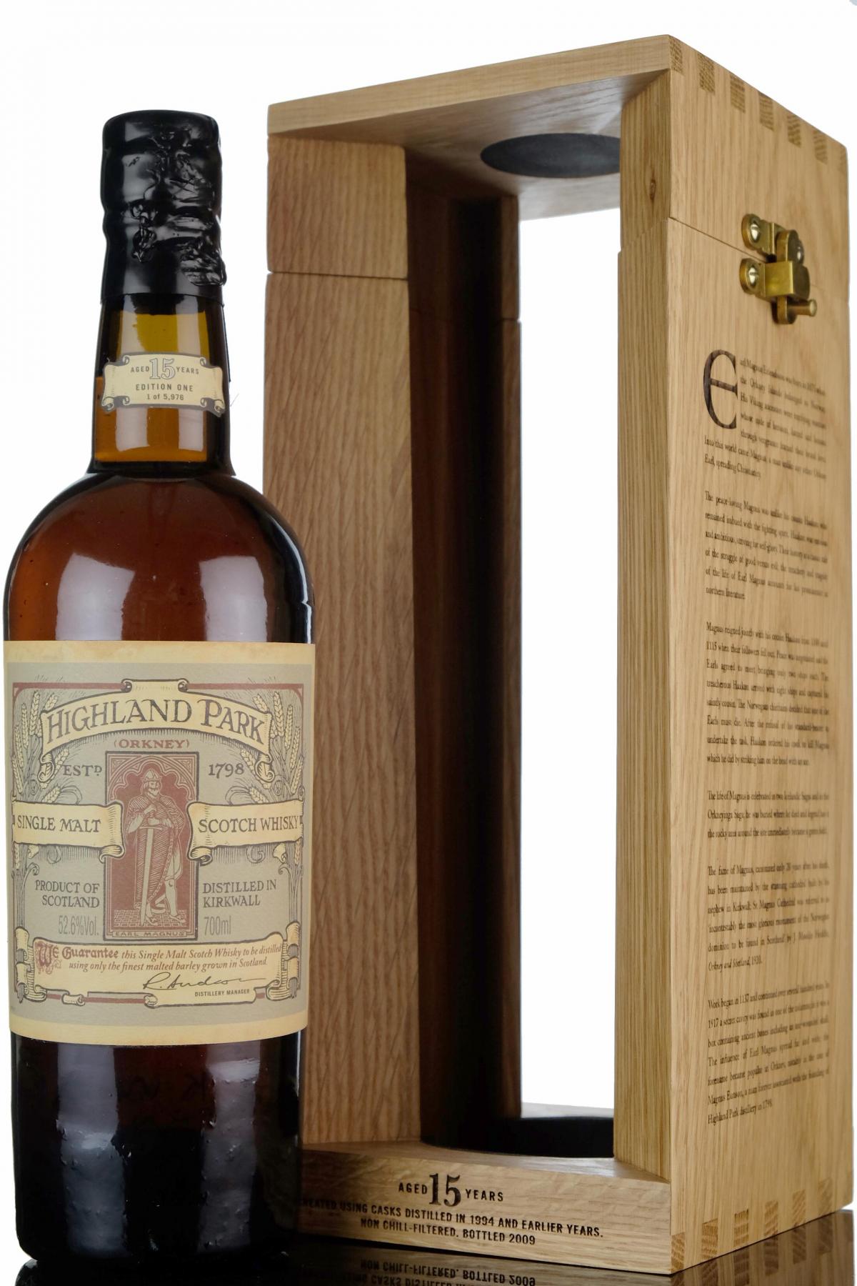 Highland Park 15 Year Old - Earl Magnus - First Edition