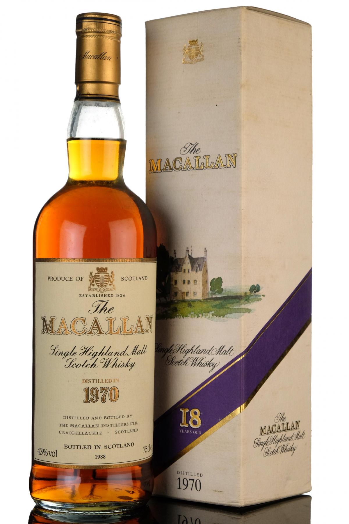 Macallan 1970-1988 - 18 Year Old