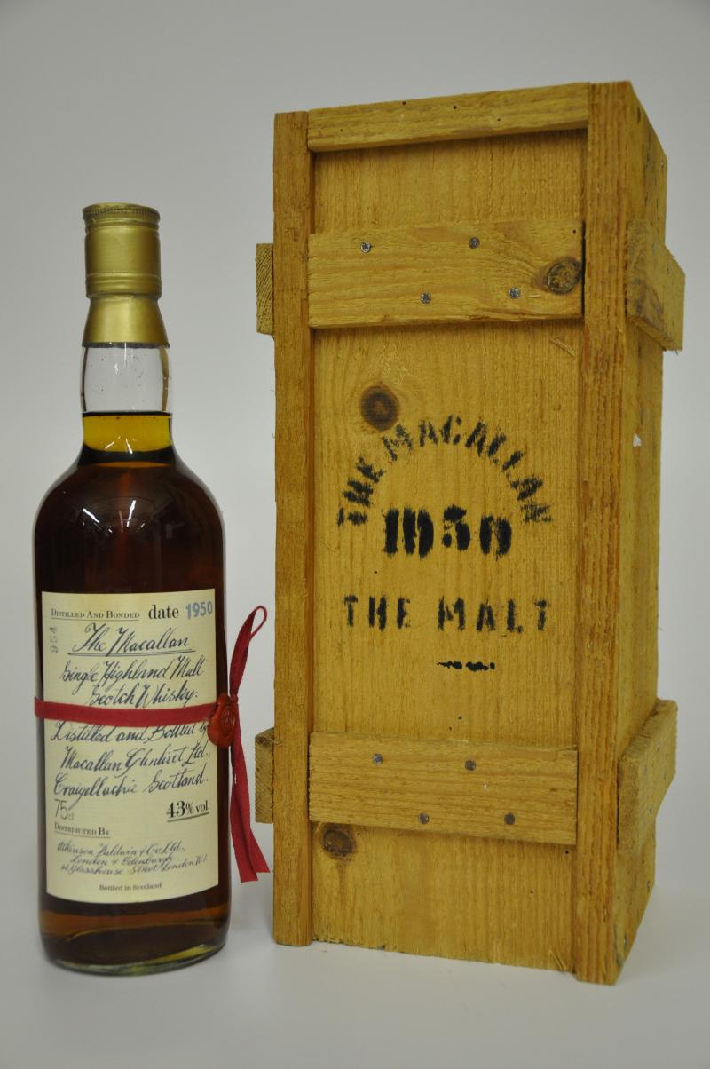 Macallan 1950 - Atkinson Baldwin & Co - Handwritten Label