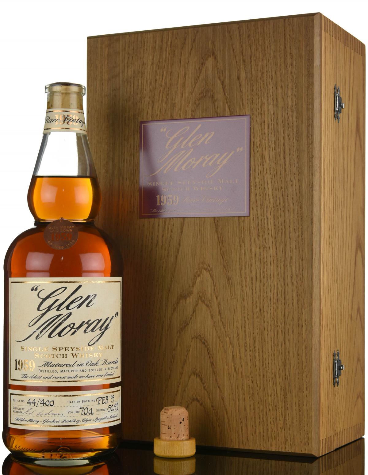 Glen Moray 1959-1999 - 40 Year Old - With Miniature