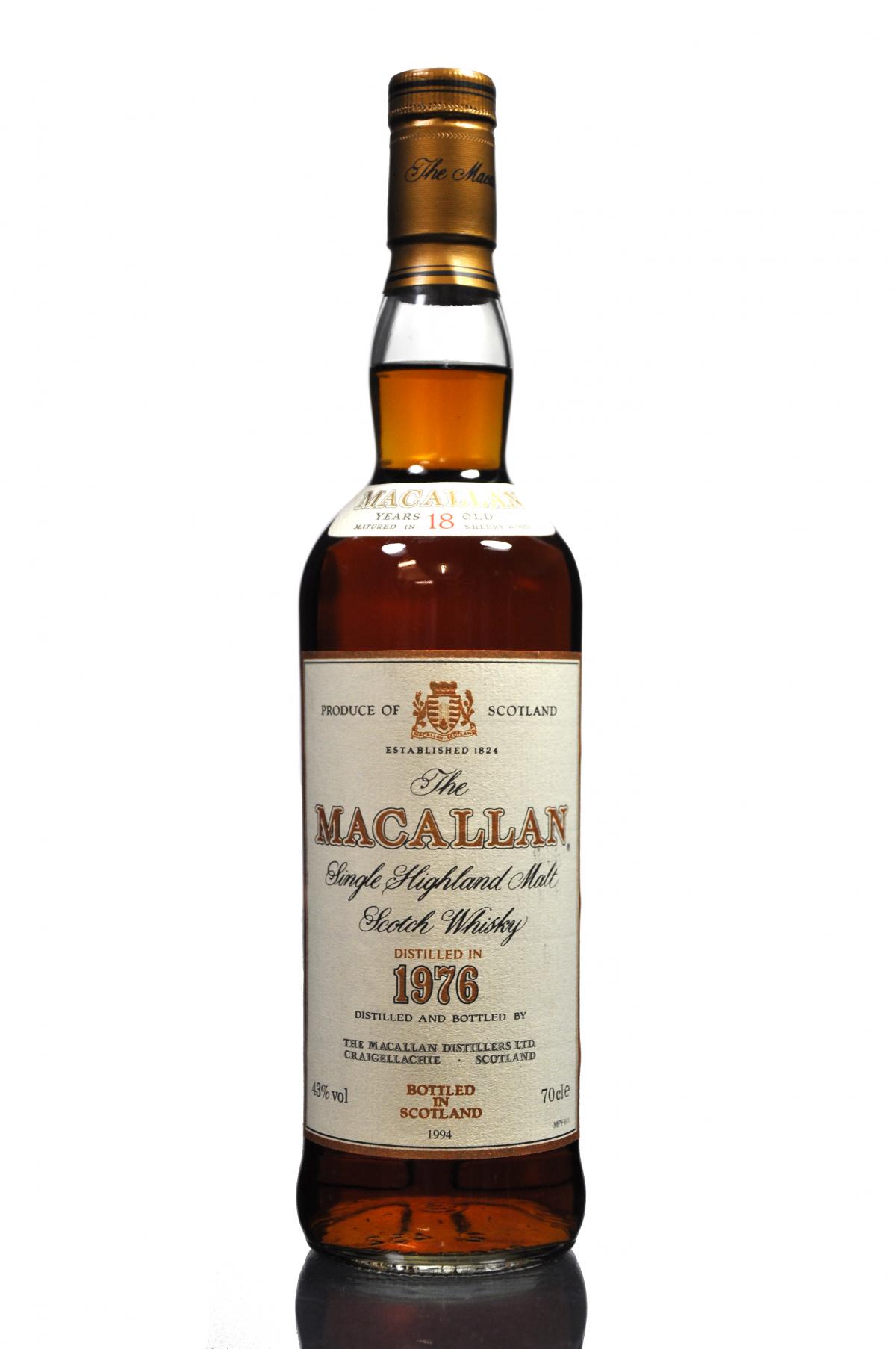 Macallan 1976-1994 - 18 Year Old