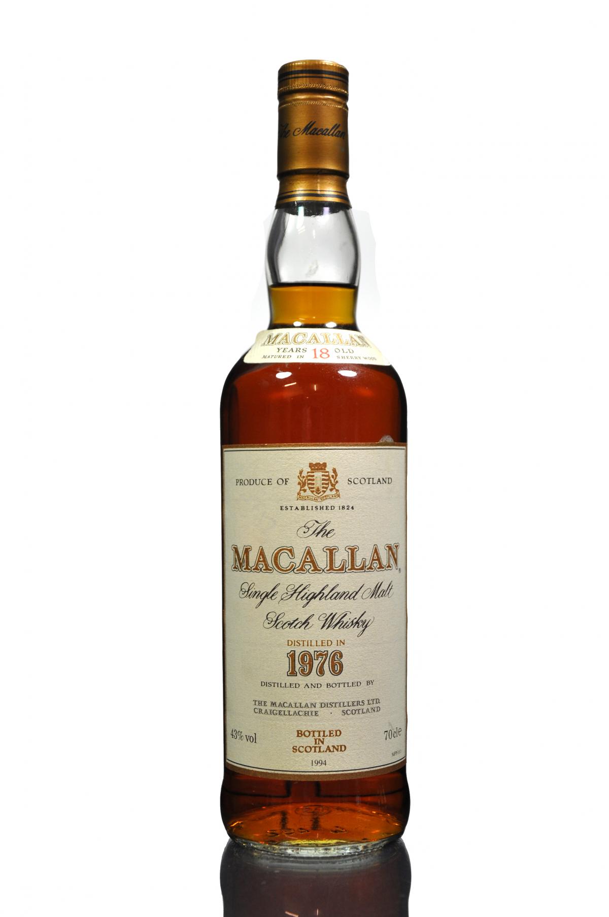 Macallan 1976-1994 - 18 Year Old