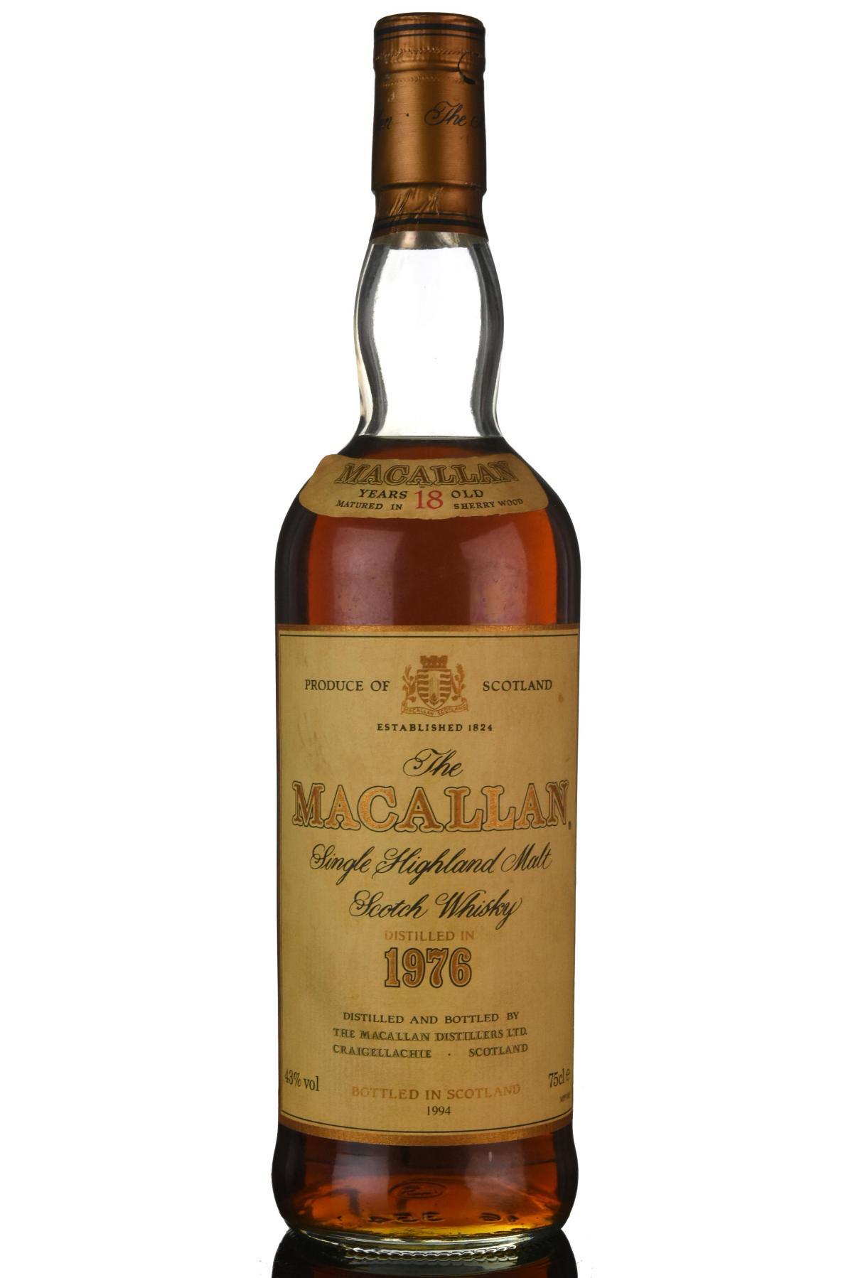 Macallan 1976-1994 - 18 Year Old