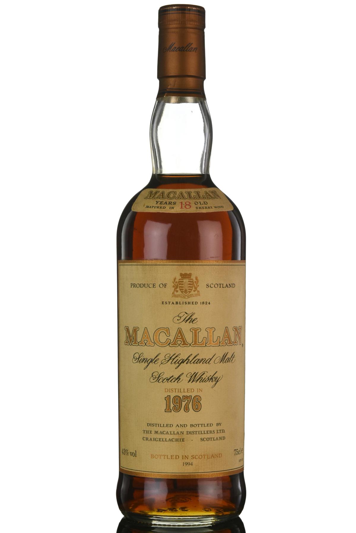 Macallan 1976-1994 - 18 Year Old