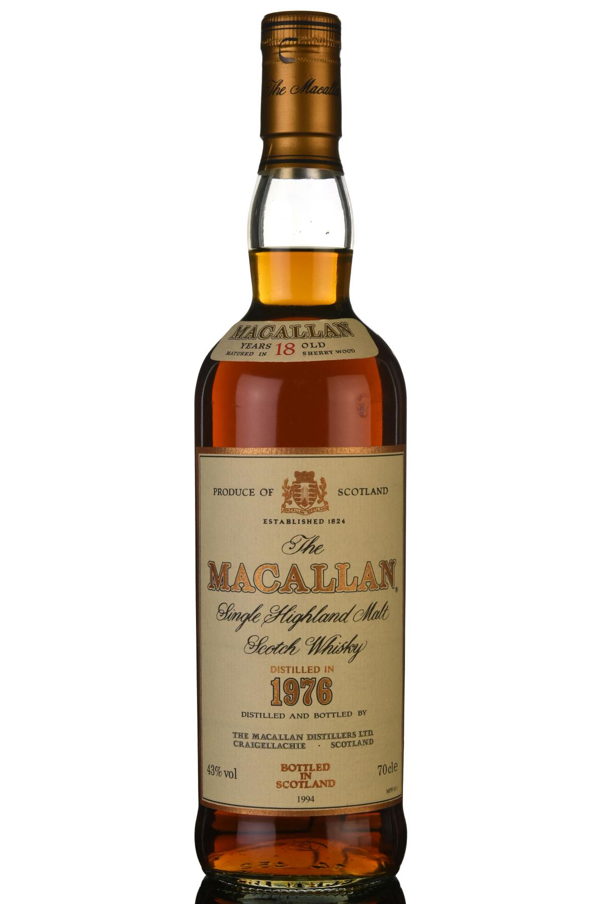 Macallan 1976-1994 - 18 Year Old