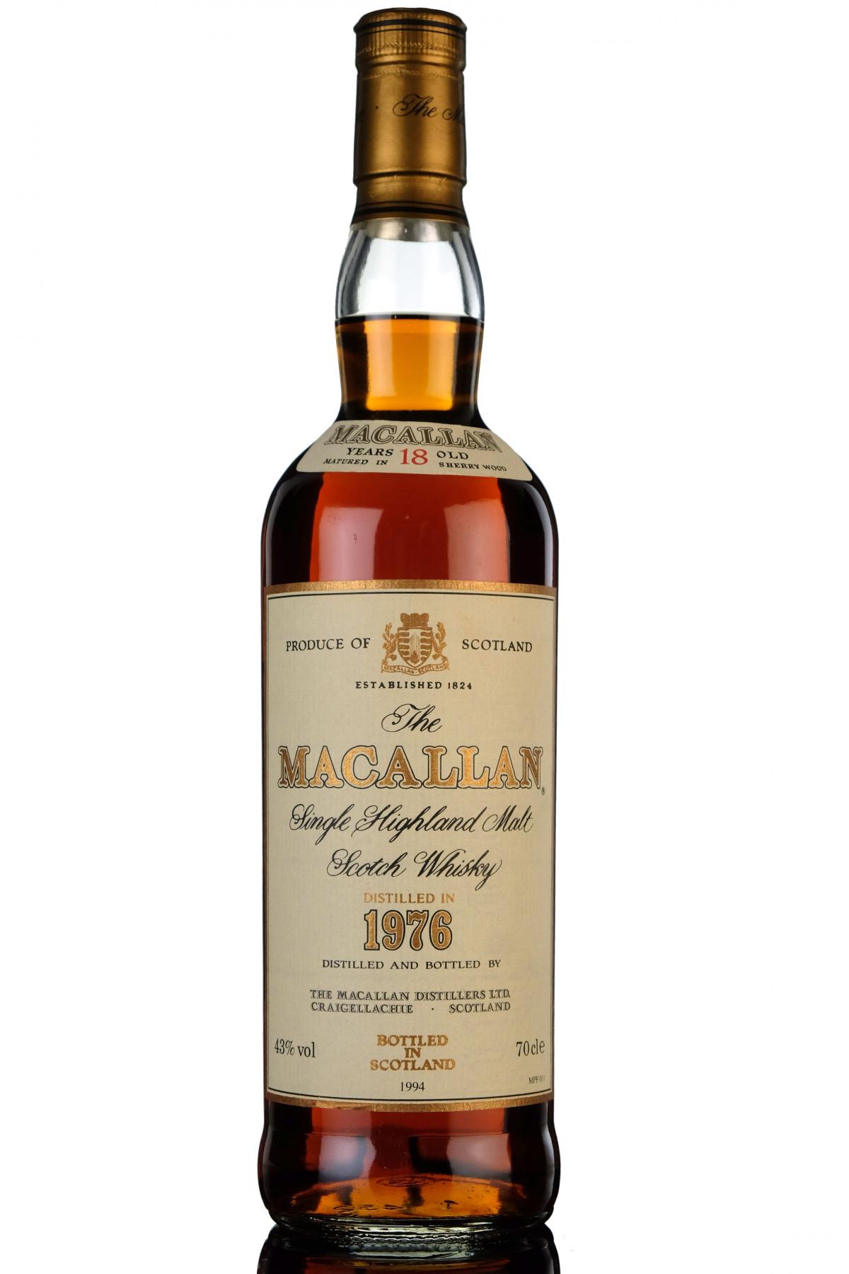 Macallan 1976-1994 - 18 Year Old