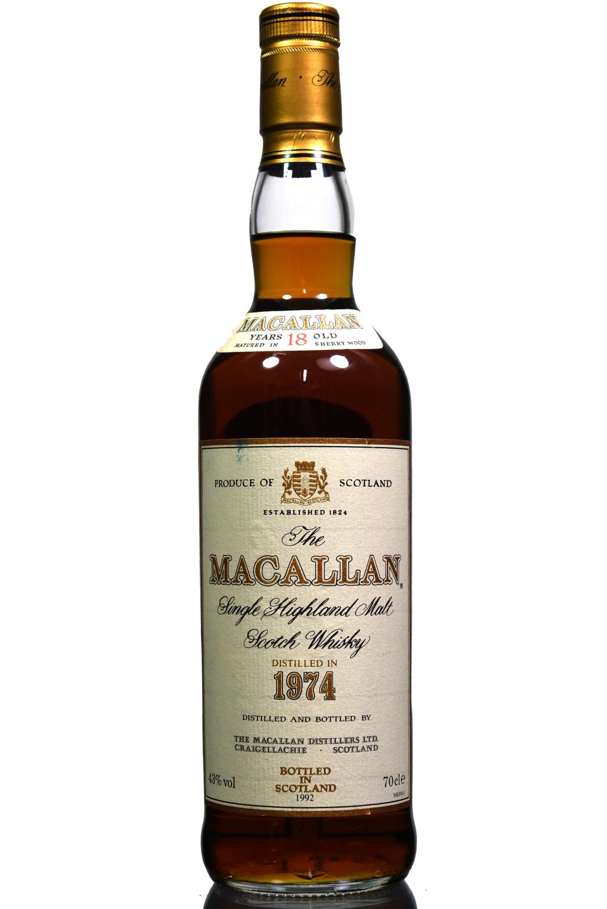 Macallan 1974-1992 - 18 Year Old