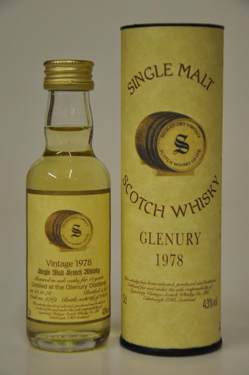 Glenury 1978-1993 - 14 Year Old - Signatory Vintage - Single Cask 9769 - Miniature