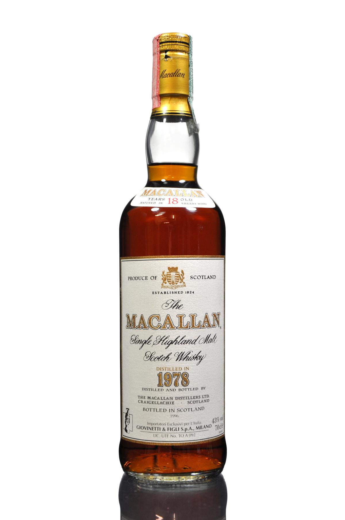 Macallan 1978-1996 - 18 Year Old