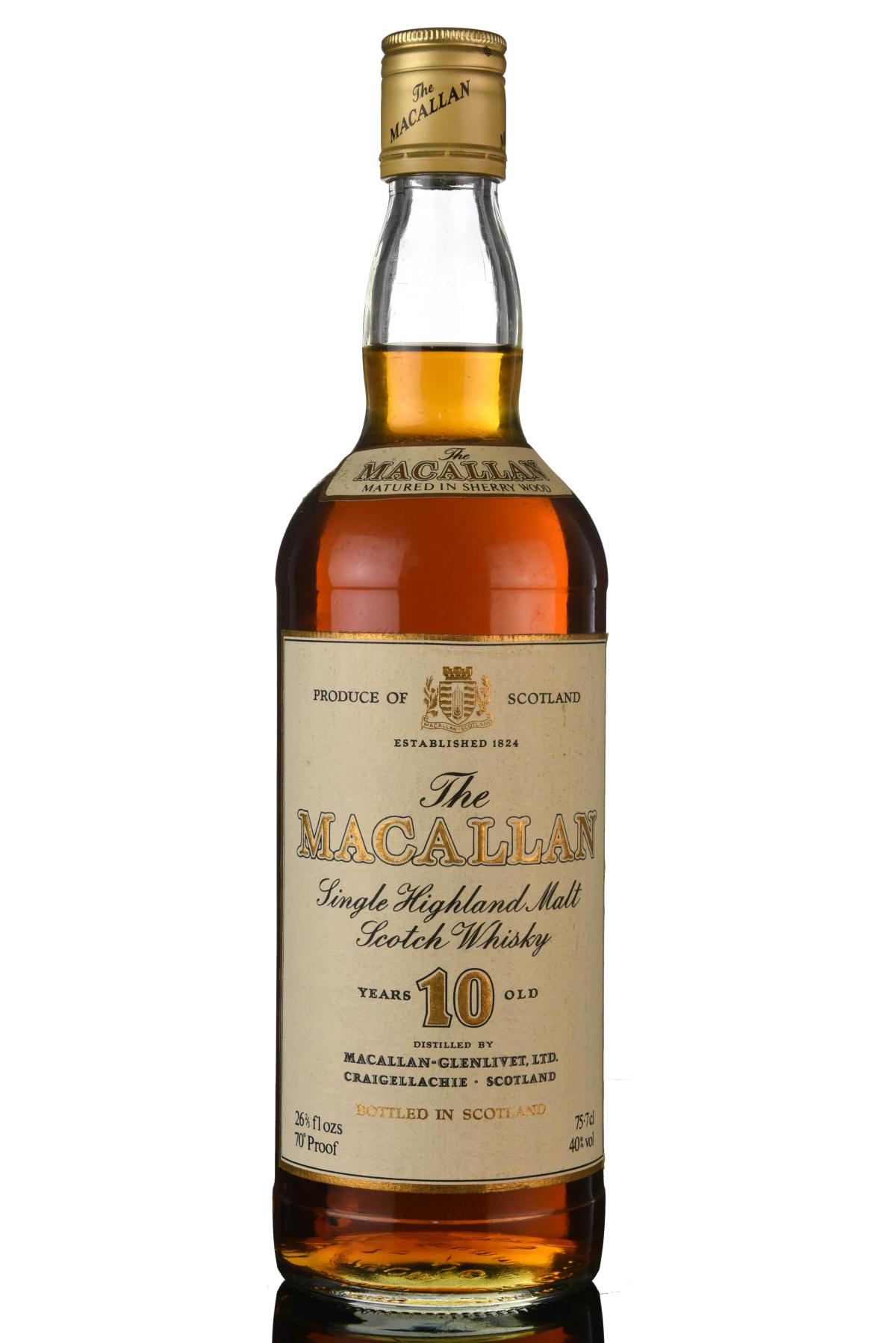 Macallan 10 Year Old - Late 1970s