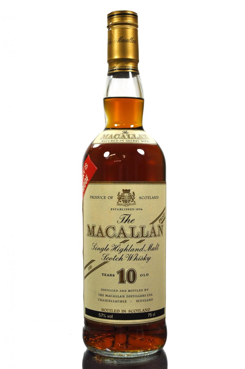 Macallan 10 Year Old - Sherry Cask - Circa 1990 - 100 Proof