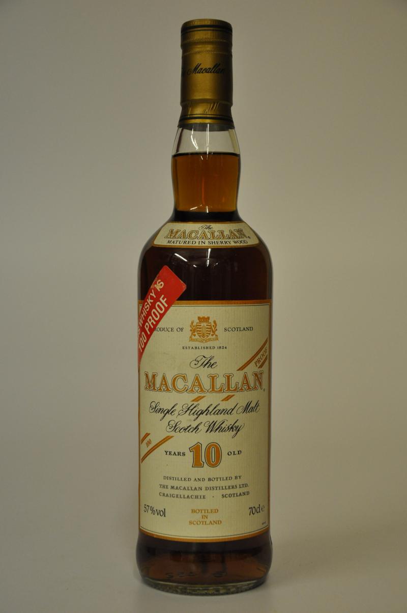 Macallan 10 Year Old - Sherry Cask - 1990s - 100 Proof