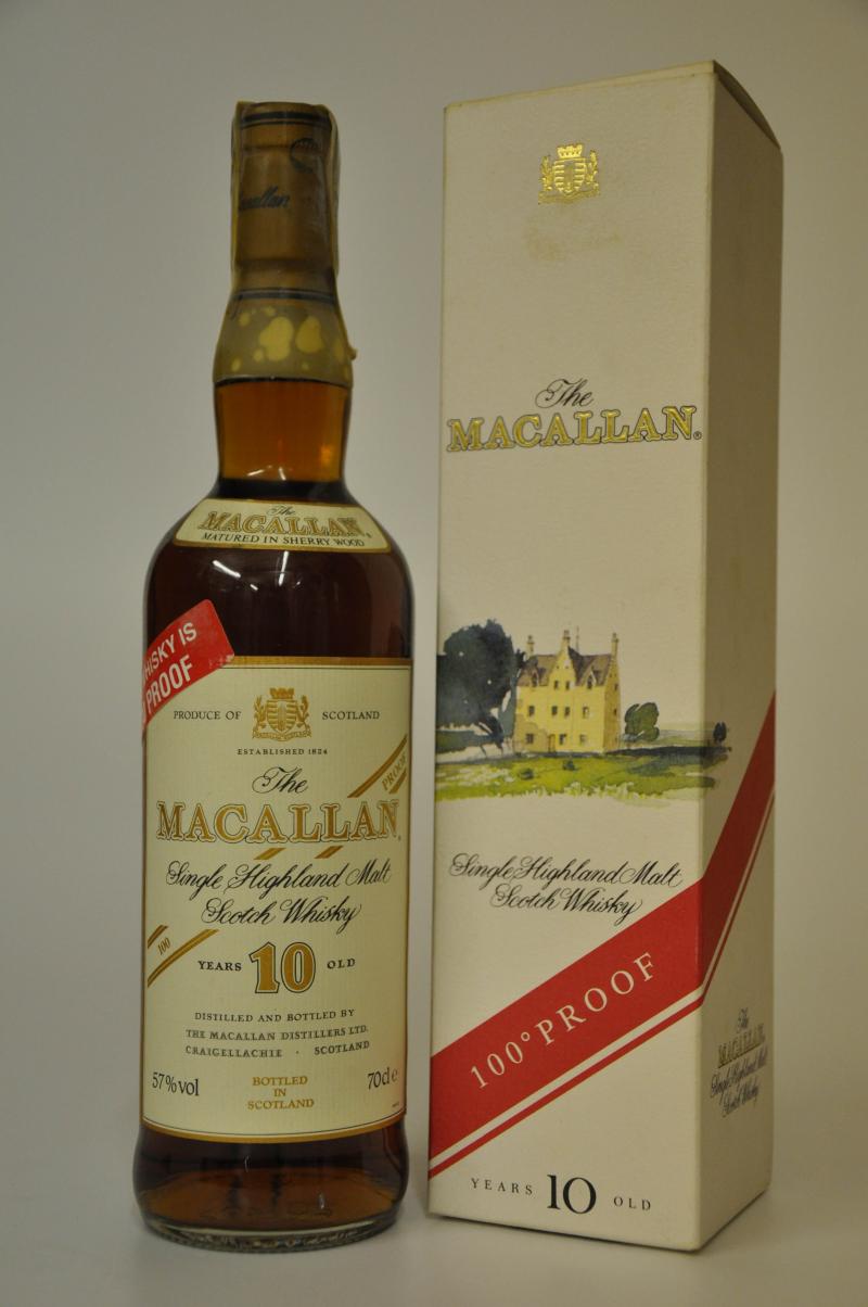 Macallan 10 Year Old - Sherry Cask - 1990s - 100 Proof