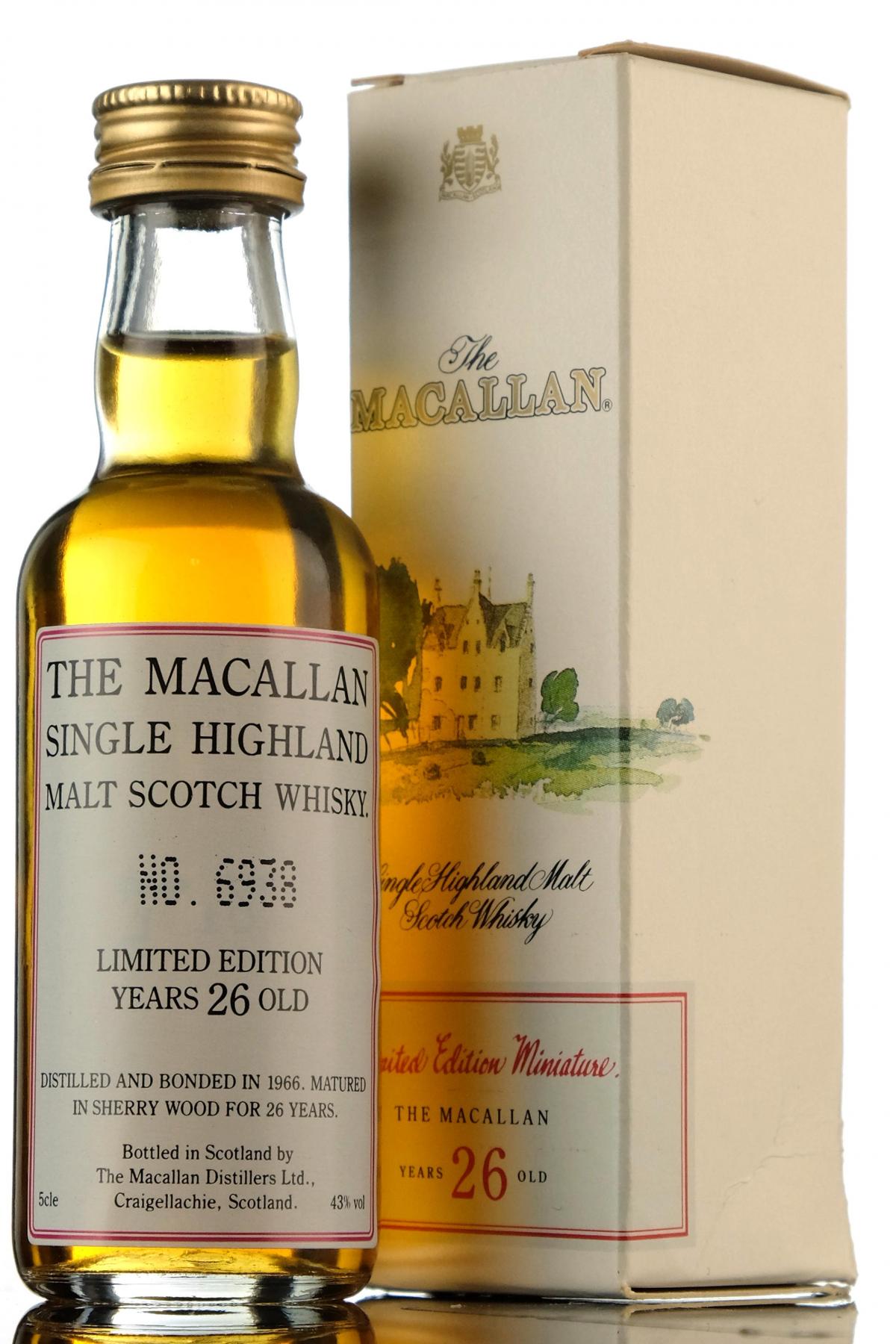 Macallan 1966 - 26 Year Old - Miniature