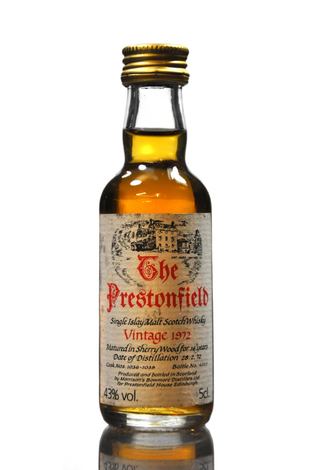 Bowmore 1972 - The Prestonfield Miniature