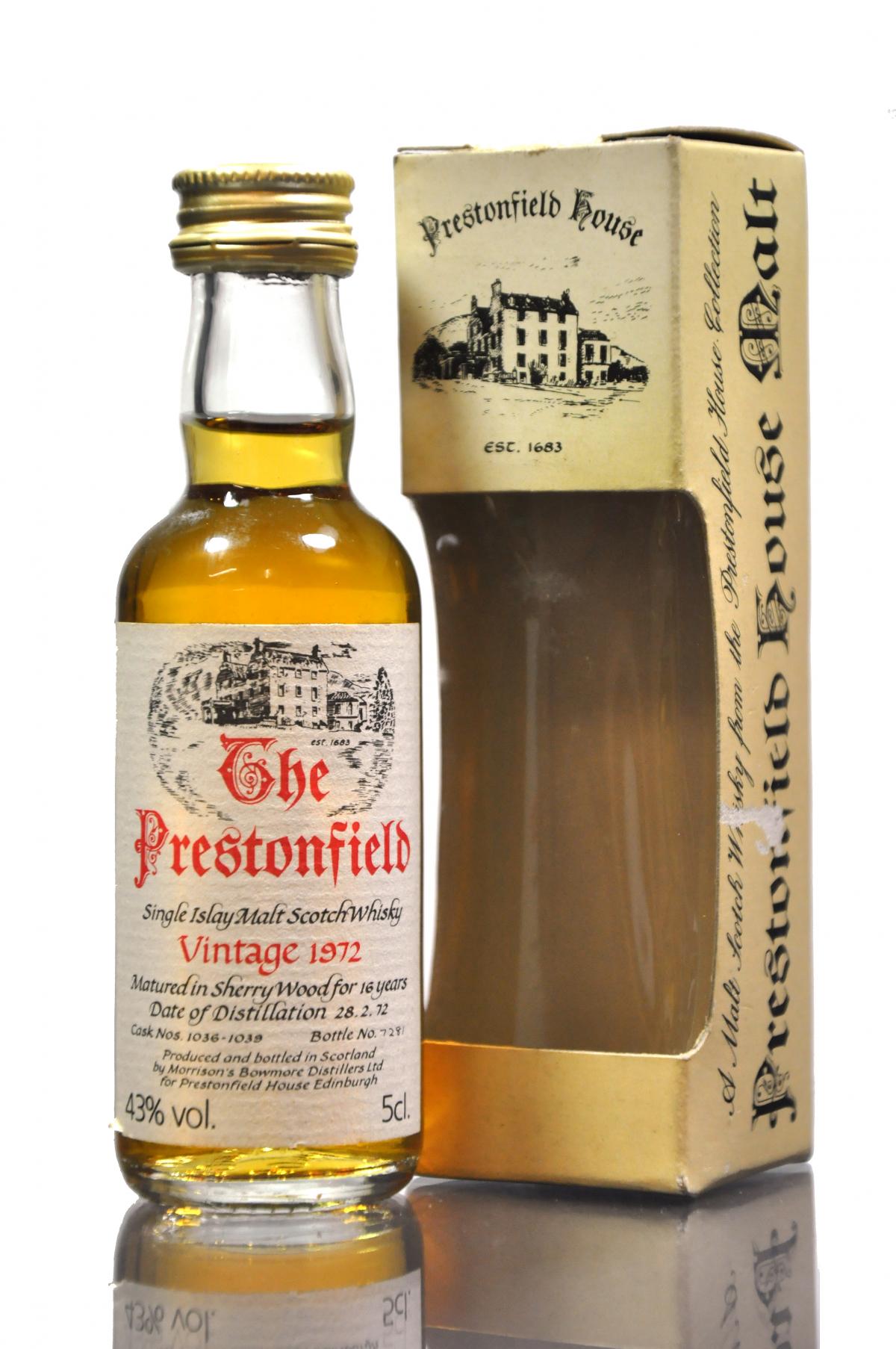 Bowmore 1972 - The Prestonfield Miniature