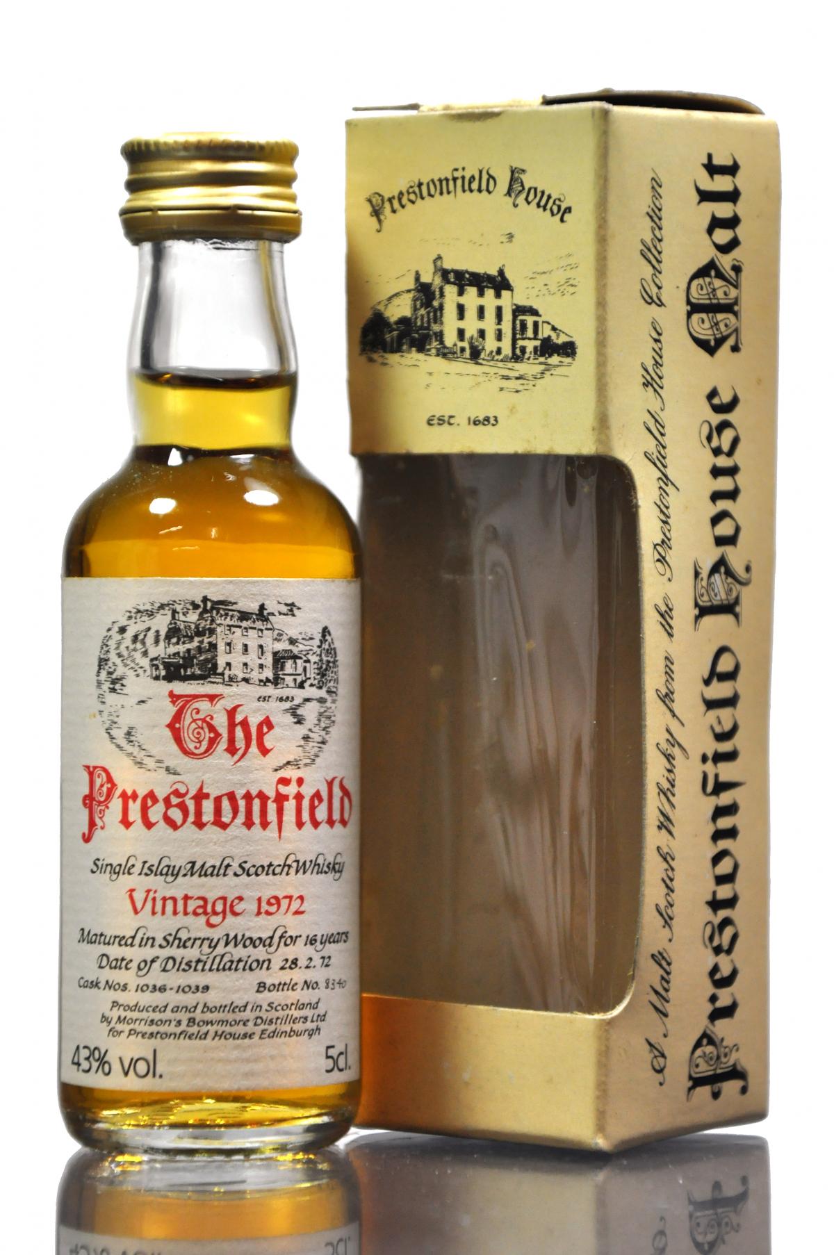 Bowmore 1972 - The Prestonfield Miniature