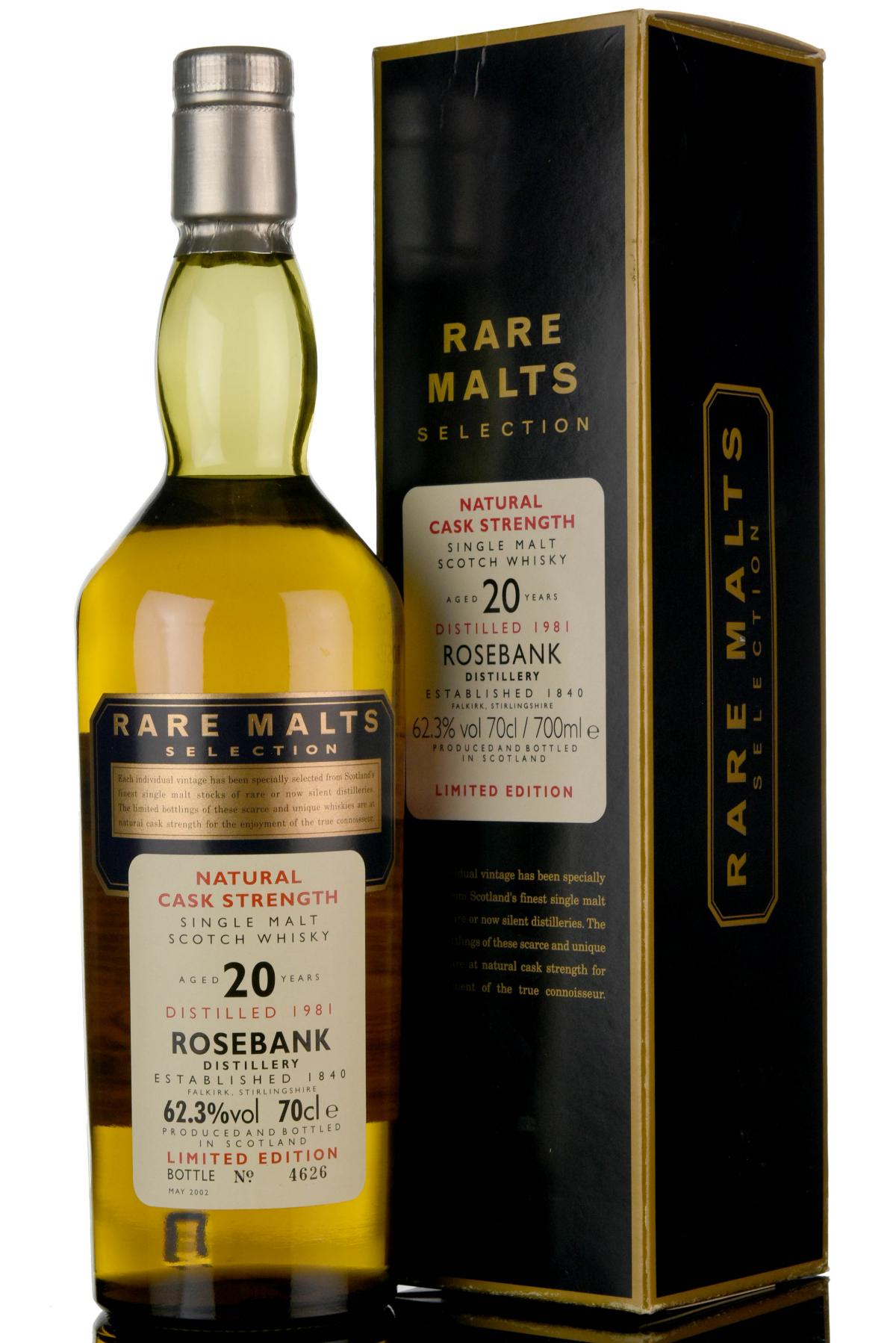 Rosebank 1981-2002 - 20 Year Old - Rare Malts 62.3%
