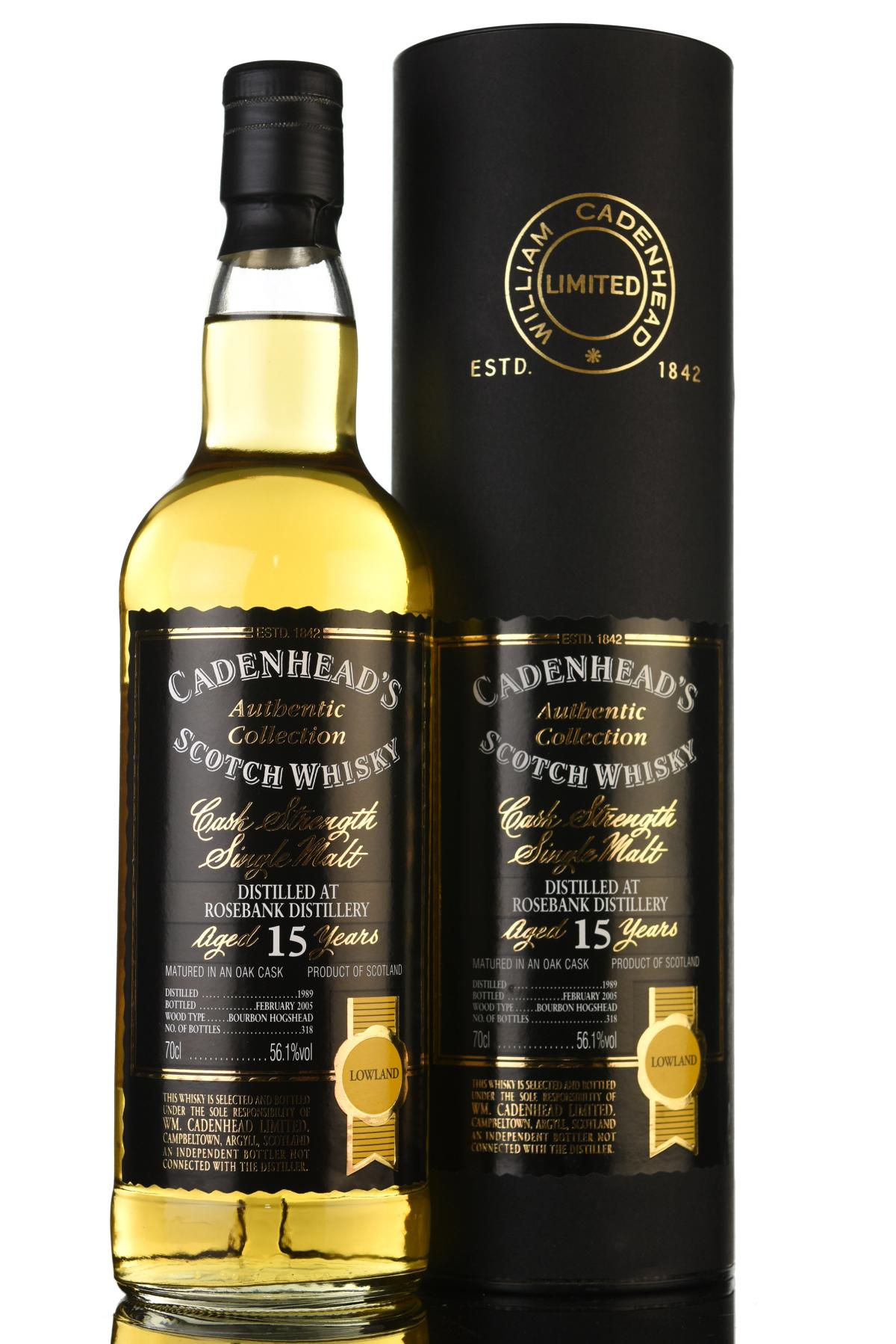 Rosebank 1989-2005 - 15 Year Old - Cadenheads Authentic Collection