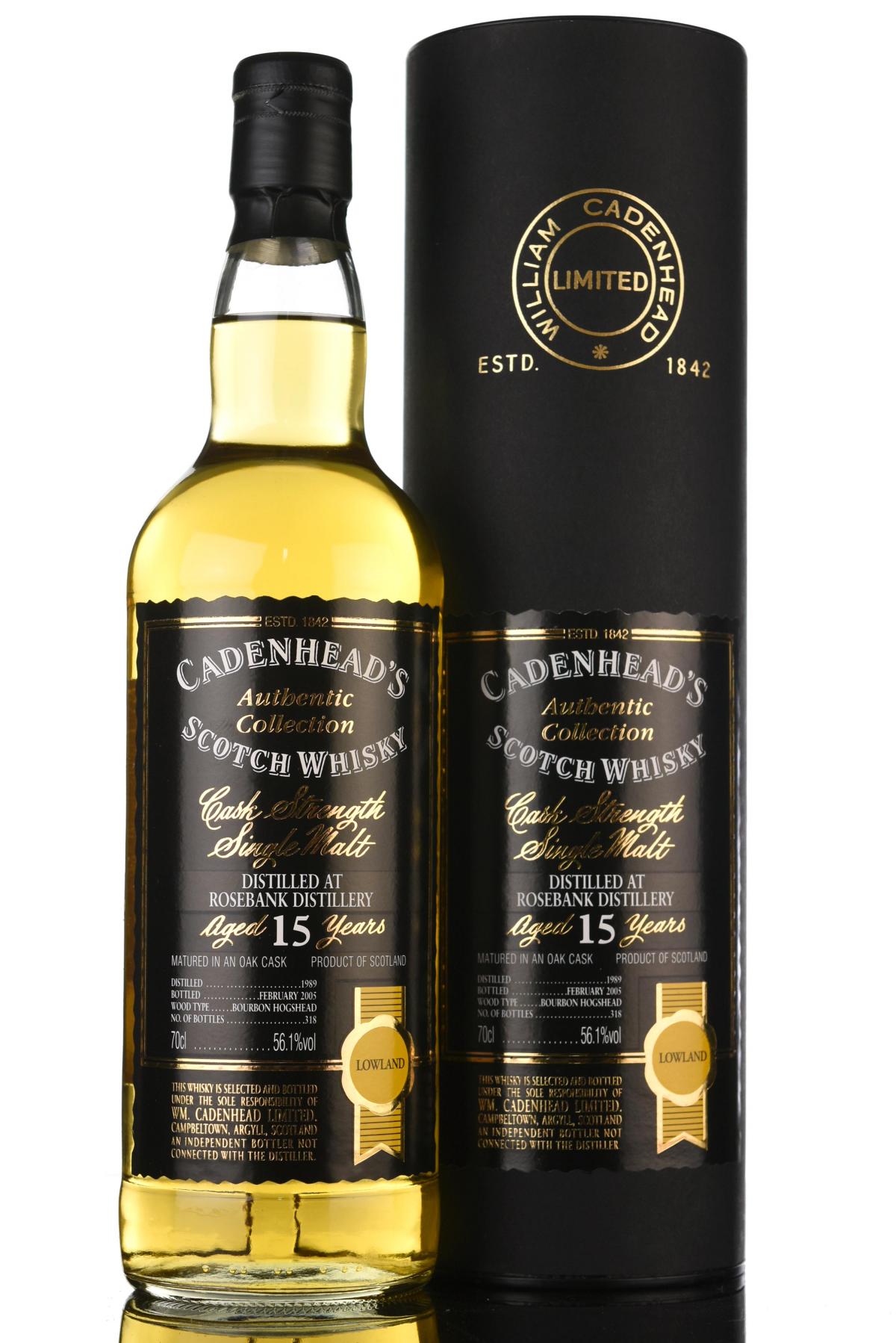 Rosebank 1989-2005 - 15 Year Old - Cadenheads Authentic Collection