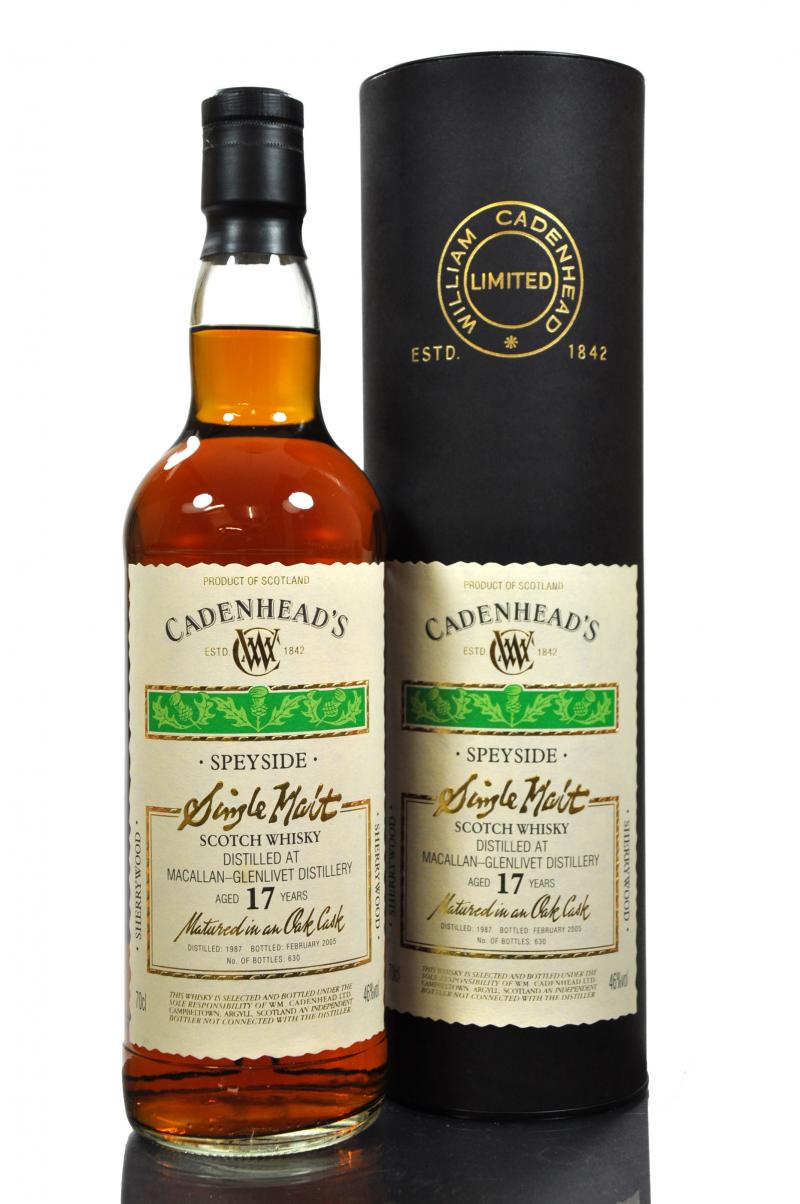 Macallan-Glenlivet 1987-2005 - 17 Year Old - Cadenheads