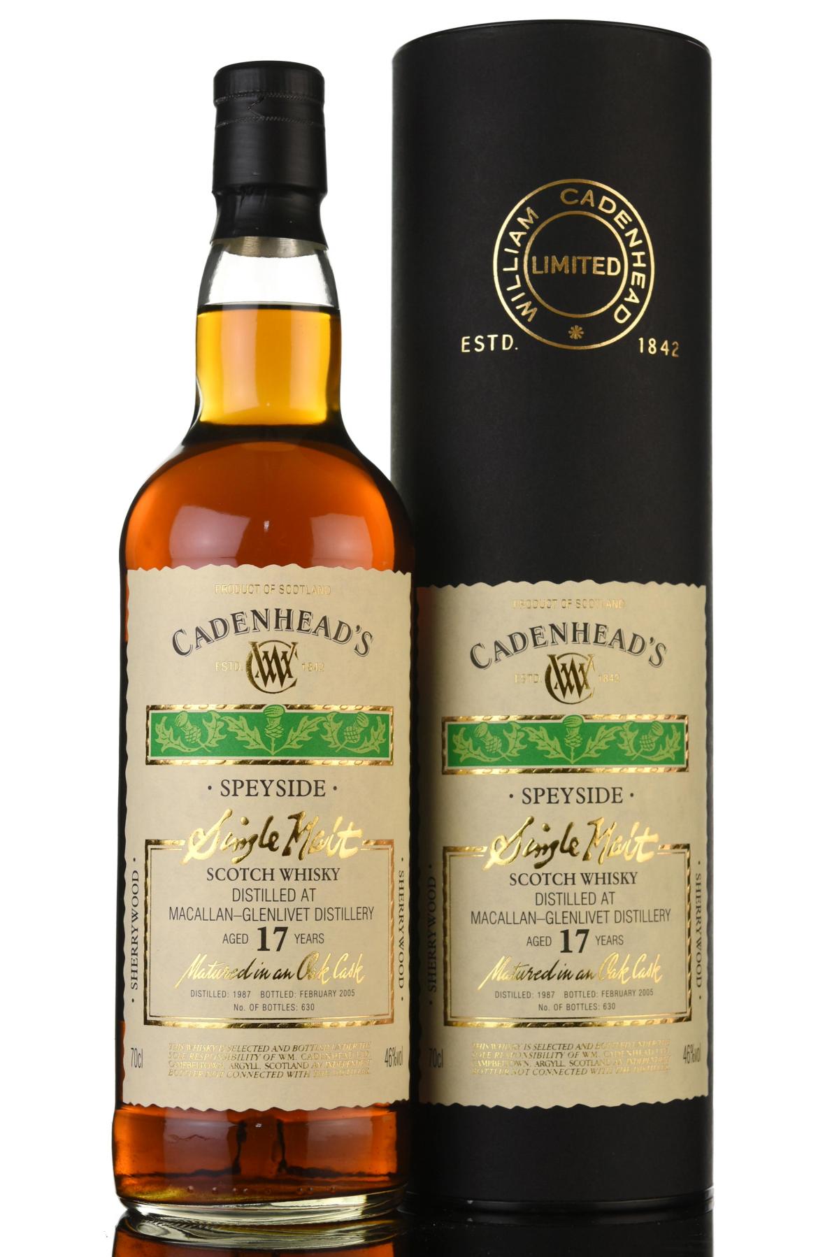 Macallan-Glenlivet 1987-2005 - 17 Year Old - Cadenheads