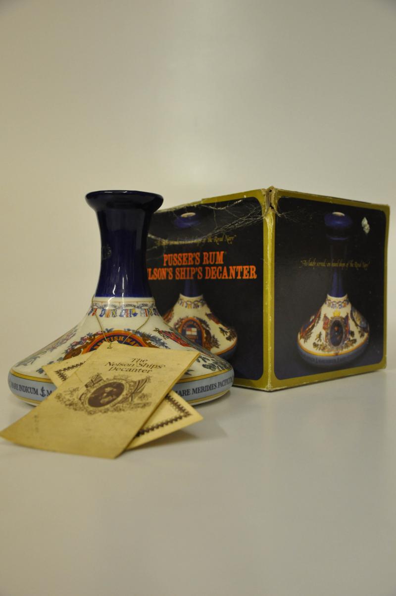 Pussers British Navy Rum - The Nelson Ships Ceramic Decanter - 1 Litre