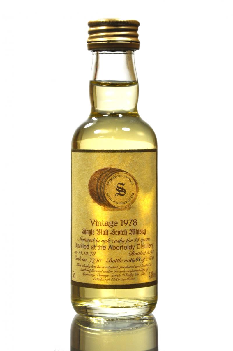 Aberfeldy 1978 - 14 Year Old - Signatory Vintage Miniature