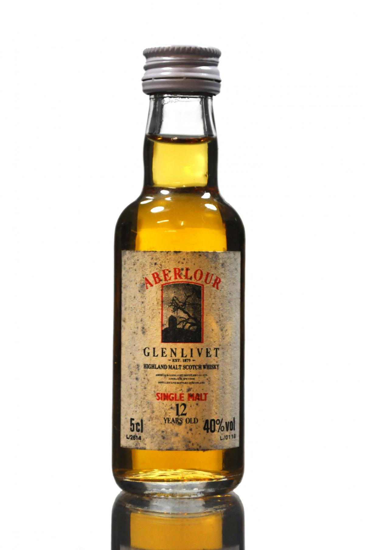 Aberlour-Glenlivet 12 Year Old Miniature - Circa 1990