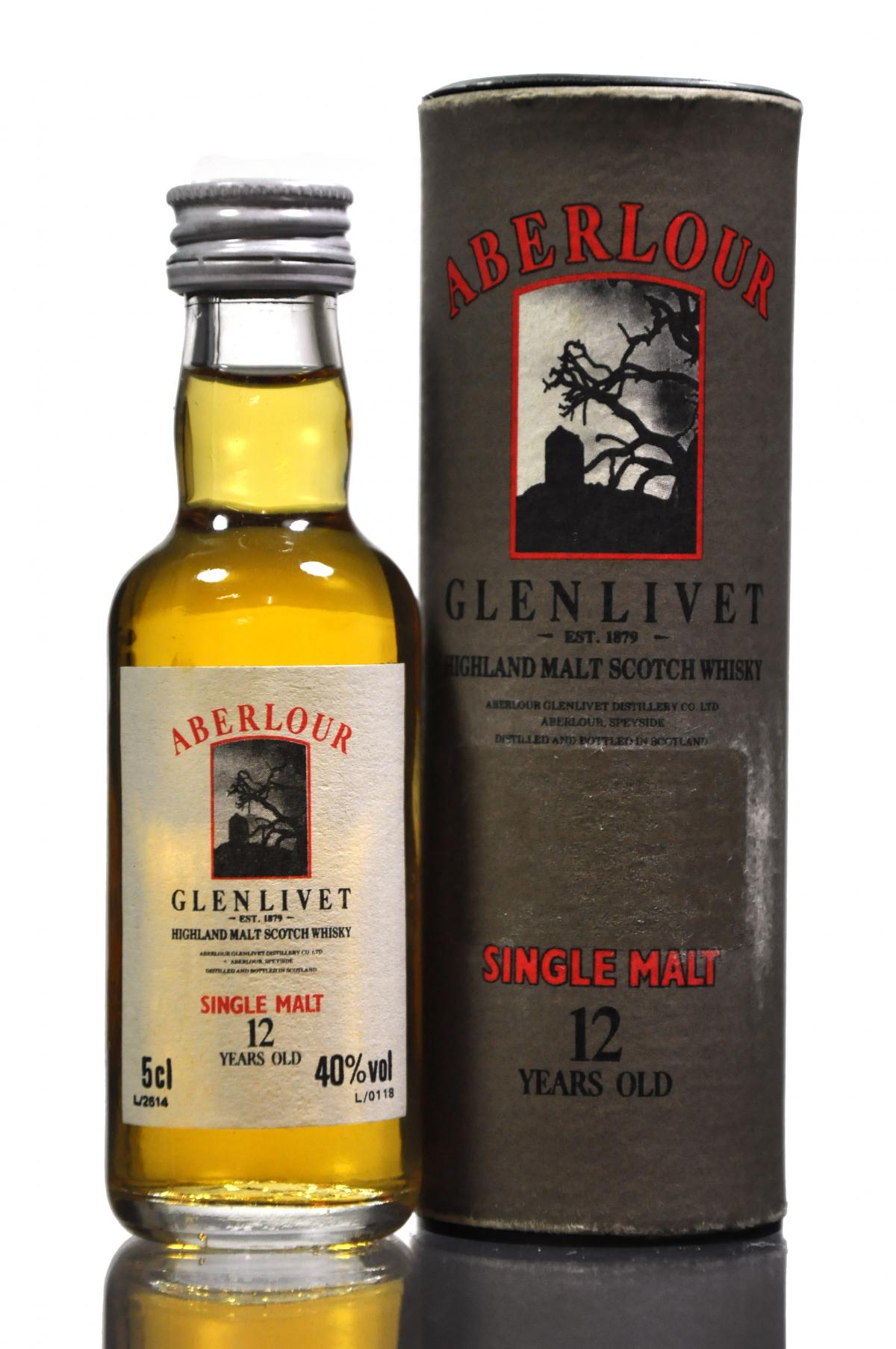 Aberlour-Glenlivet 12 Year Old Miniature - Circa 1990