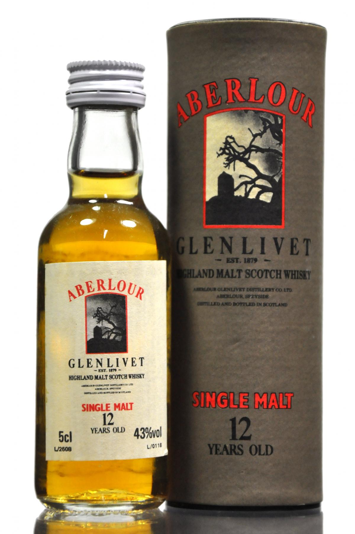 Aberlour-Glenlivet 12 Year Old Miniature - Circa 1990