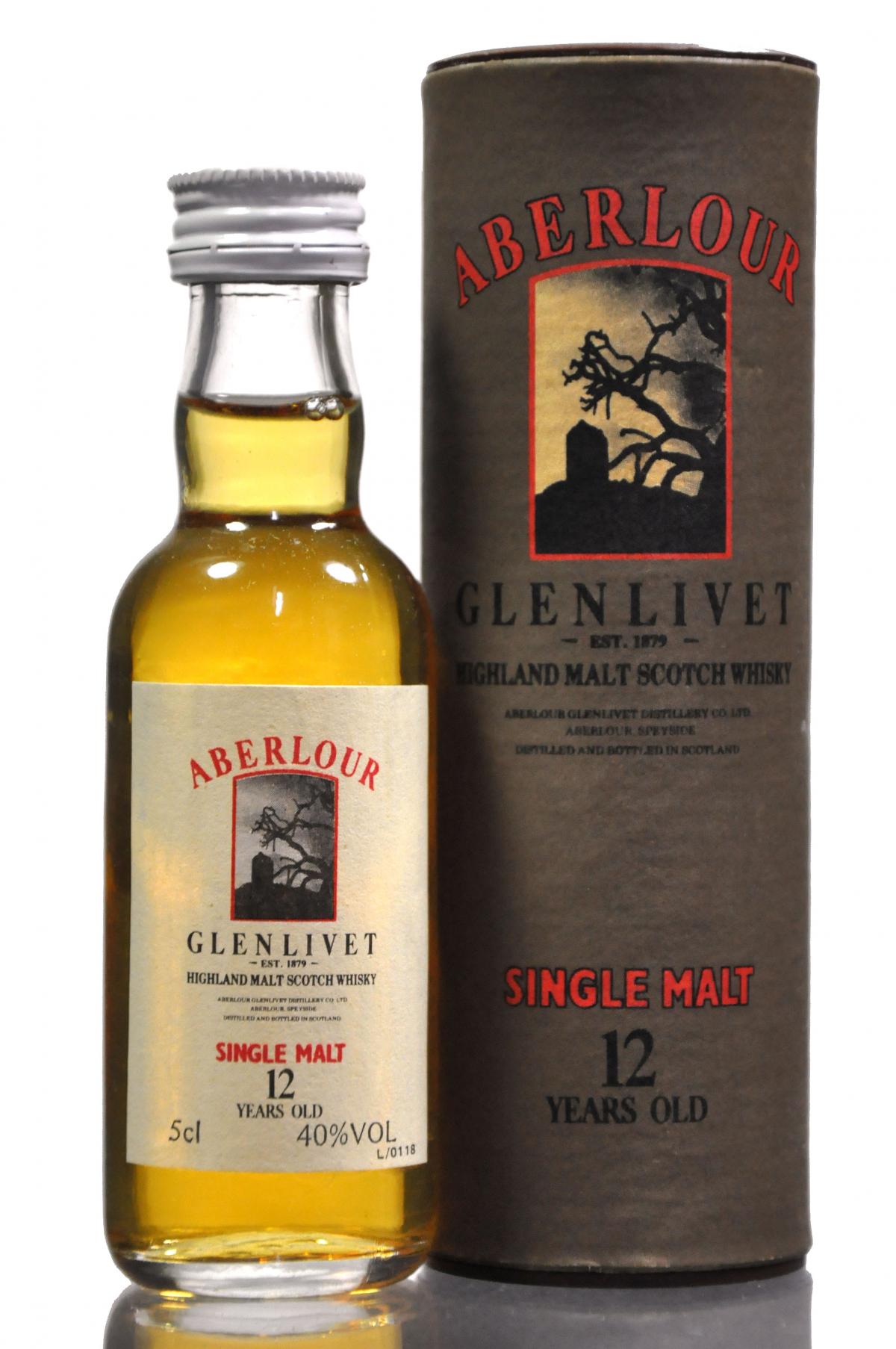 Aberlour-Glenlivet 12 Year Old Miniature - Circa 1990
