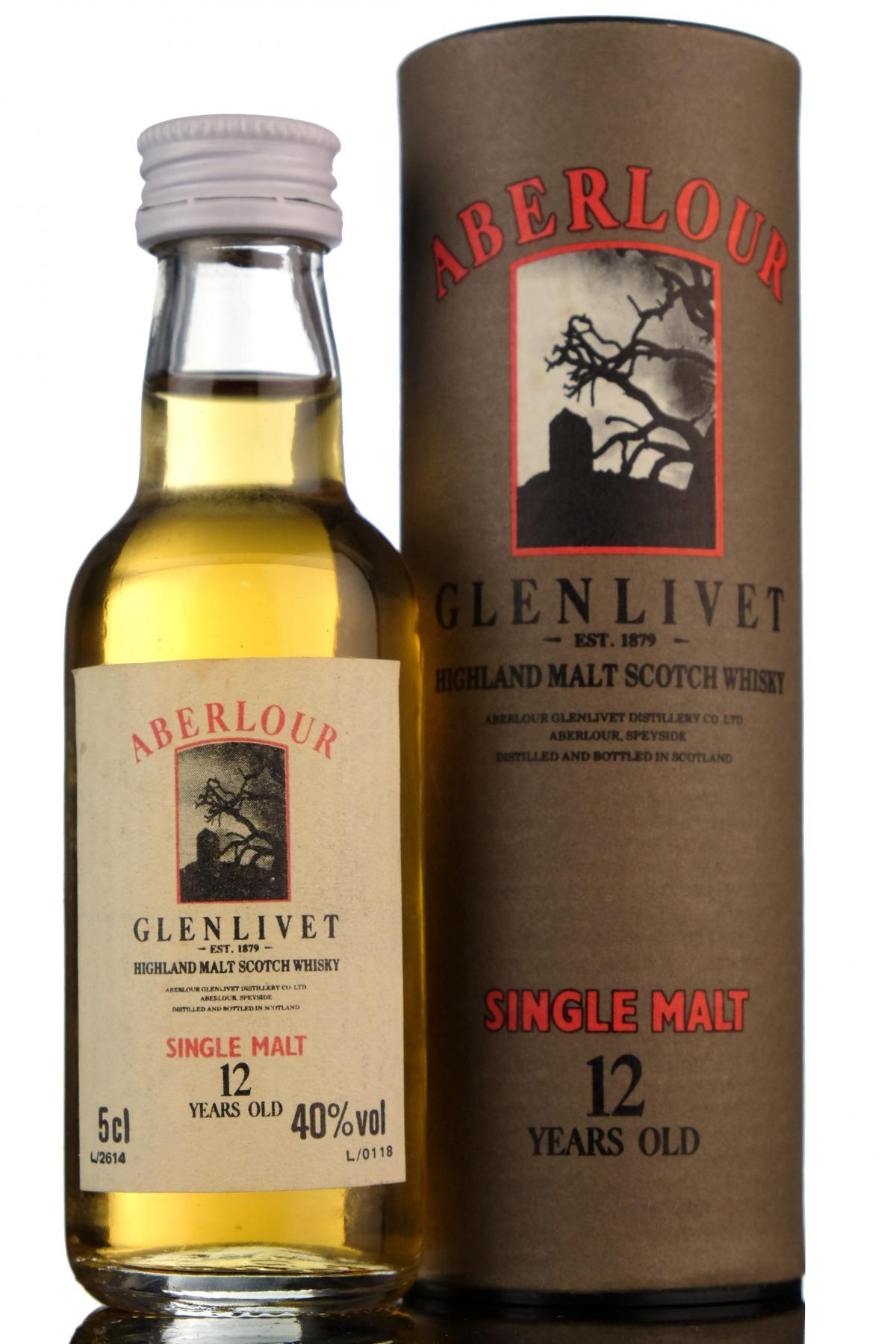 Aberlour-Glenlivet 12 Year Old Miniature - Circa 1990