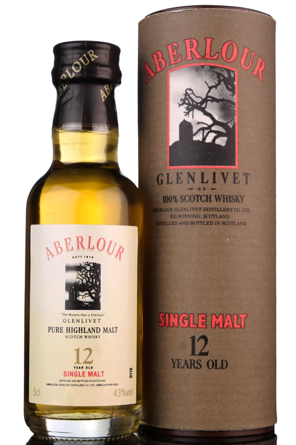 Aberlour-Glenlivet 12 Year Old Miniature - Circa 1990