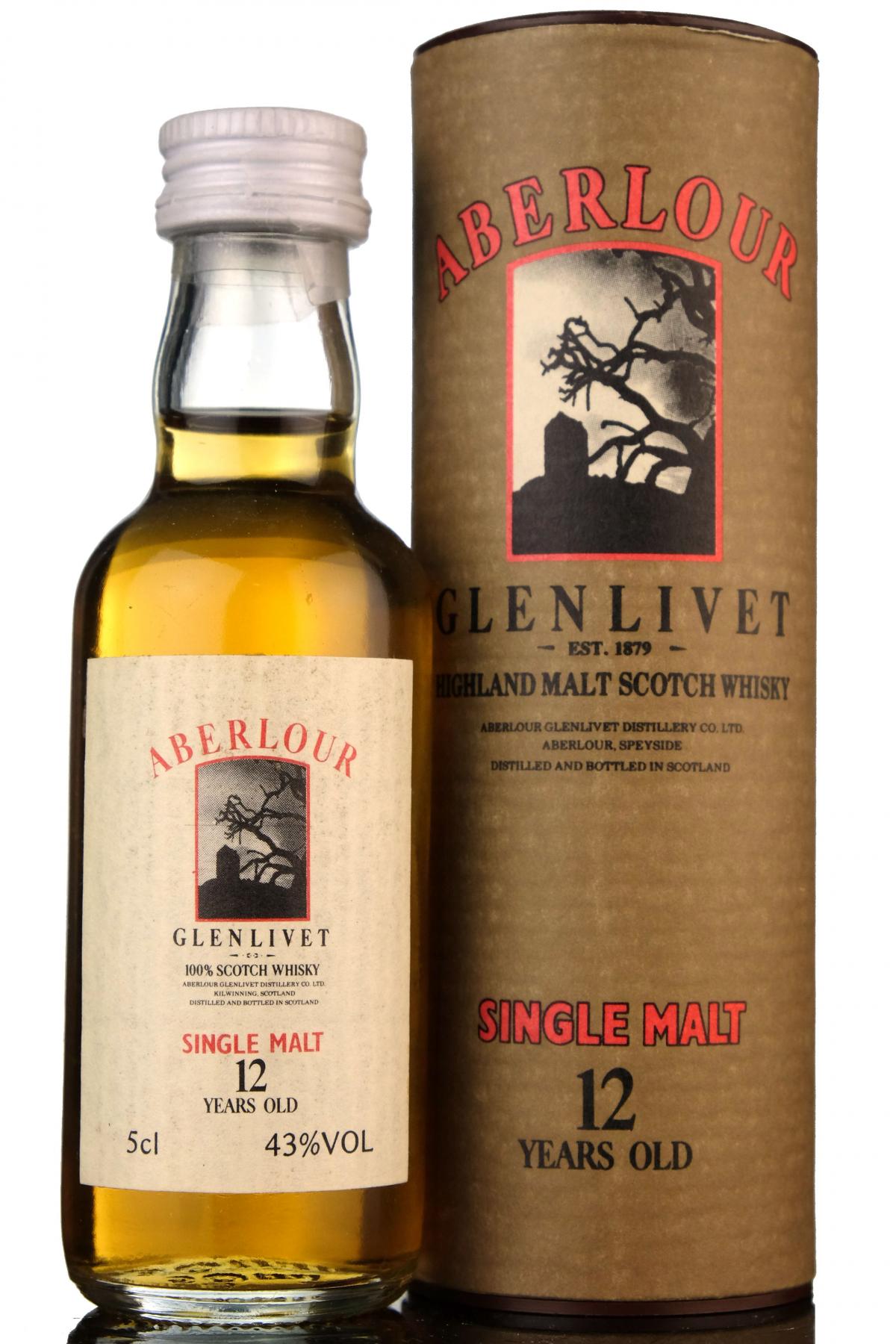 Aberlour-Glenlivet 12 Year Old Miniature - Circa 1990