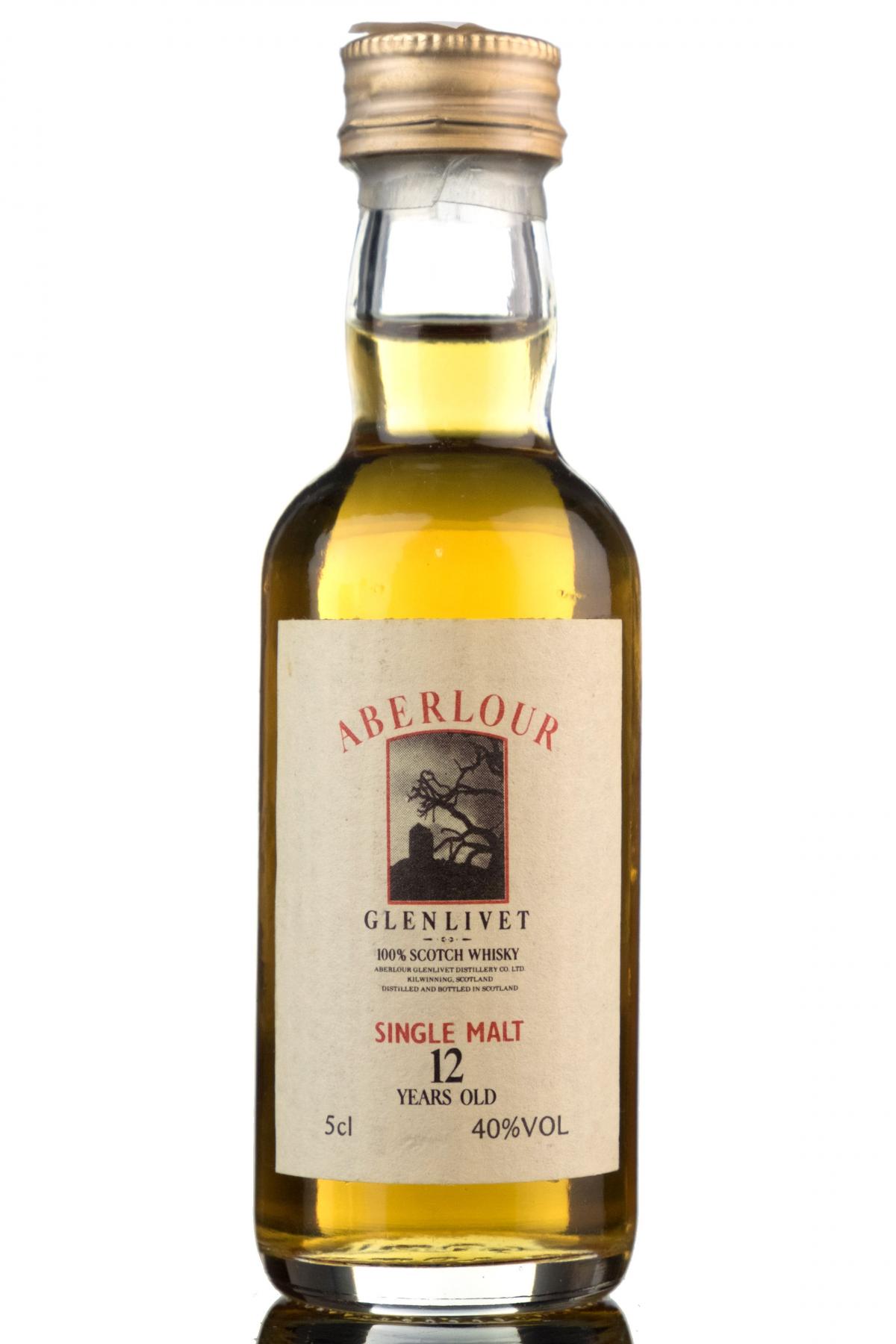 Aberlour-Glenlivet 12 Year Old Miniature - Circa 1990