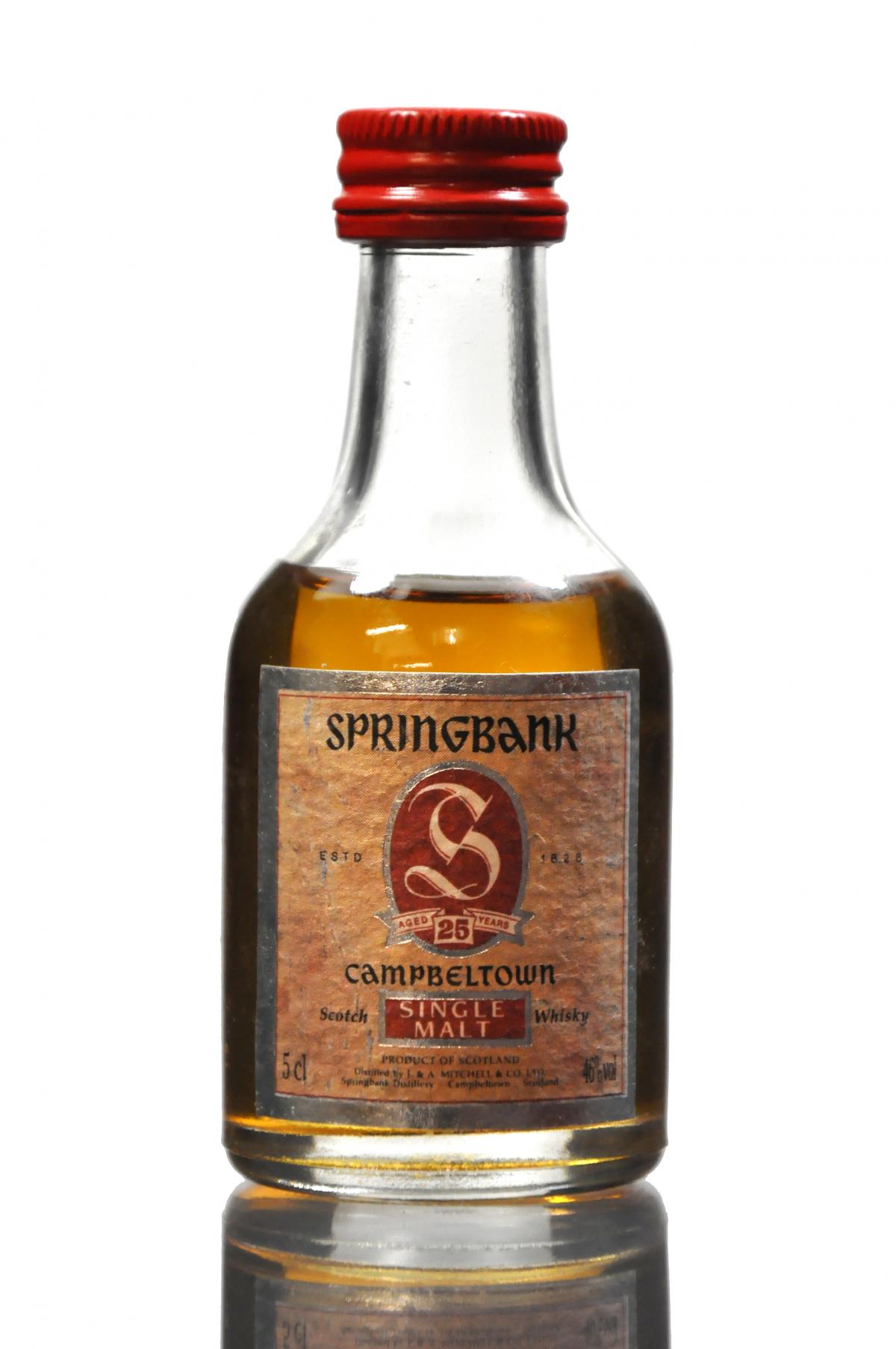 Springbank 25 Year Old Miniature