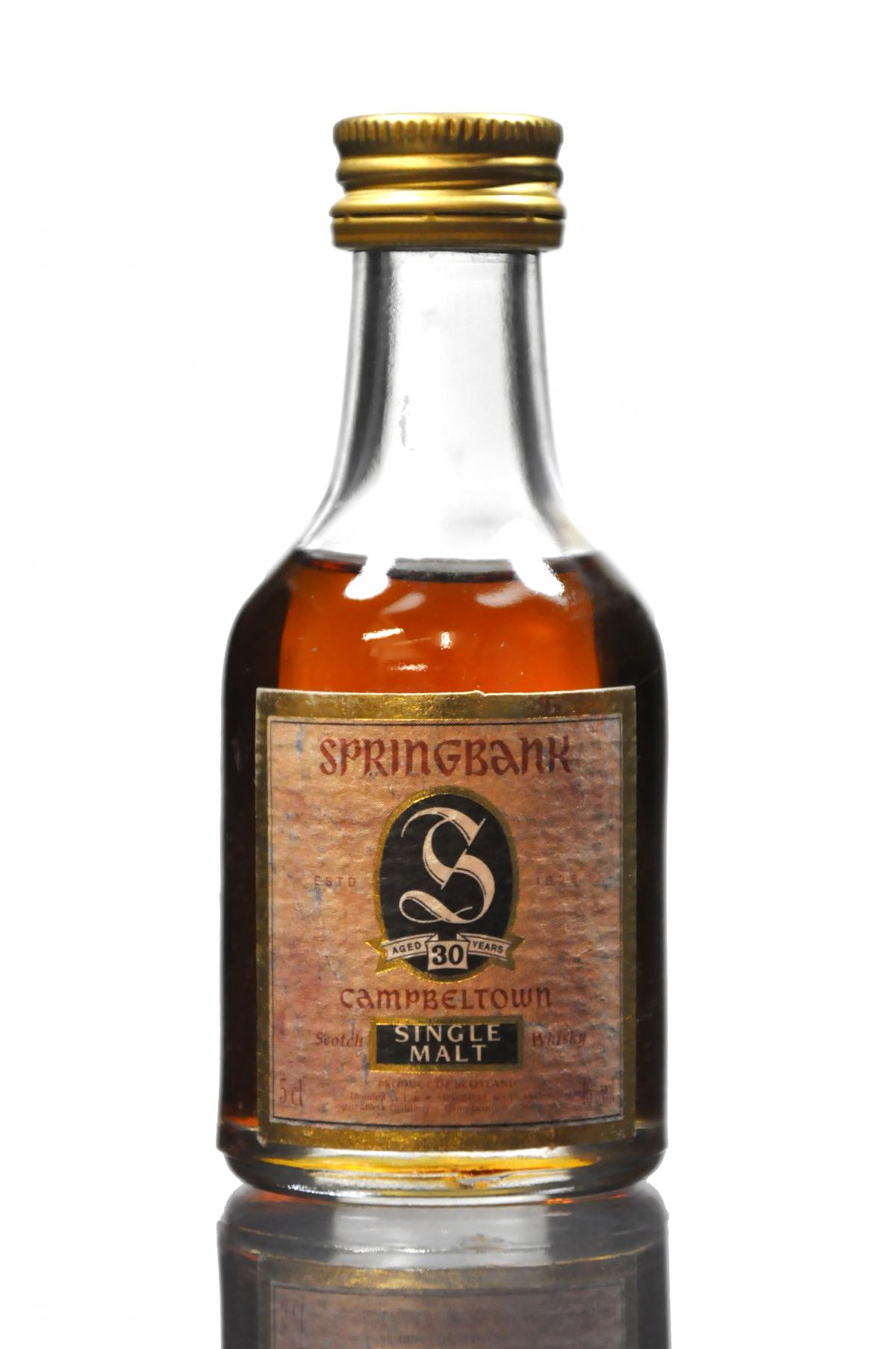 Springbank 30 Year Old Miniature