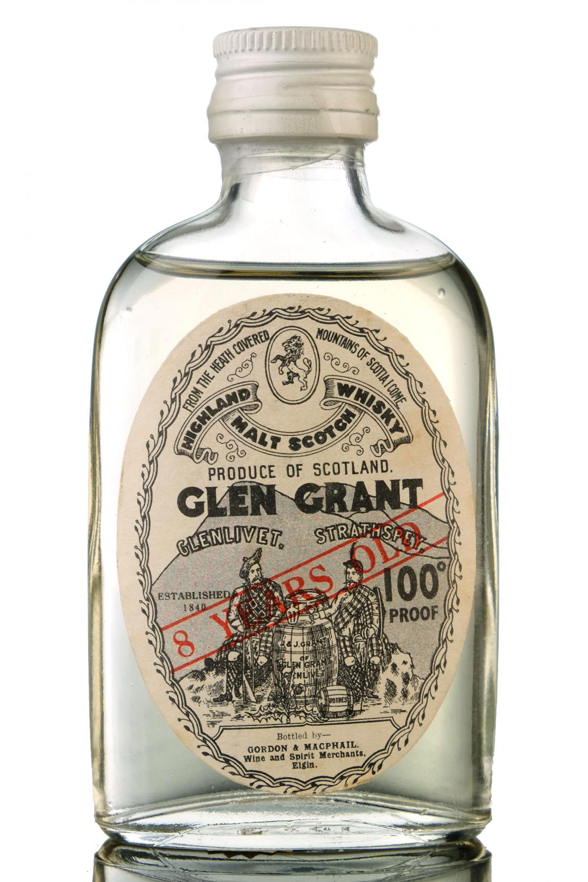 Glen Grant 8 Year Old - 100 Proof - Gordon & MacPhail Miniature