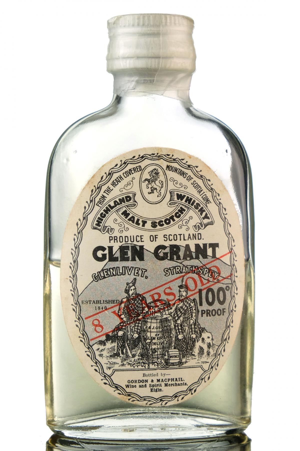 Glen Grant 8 Year Old - 100 Proof - Gordon & MacPhail Miniature