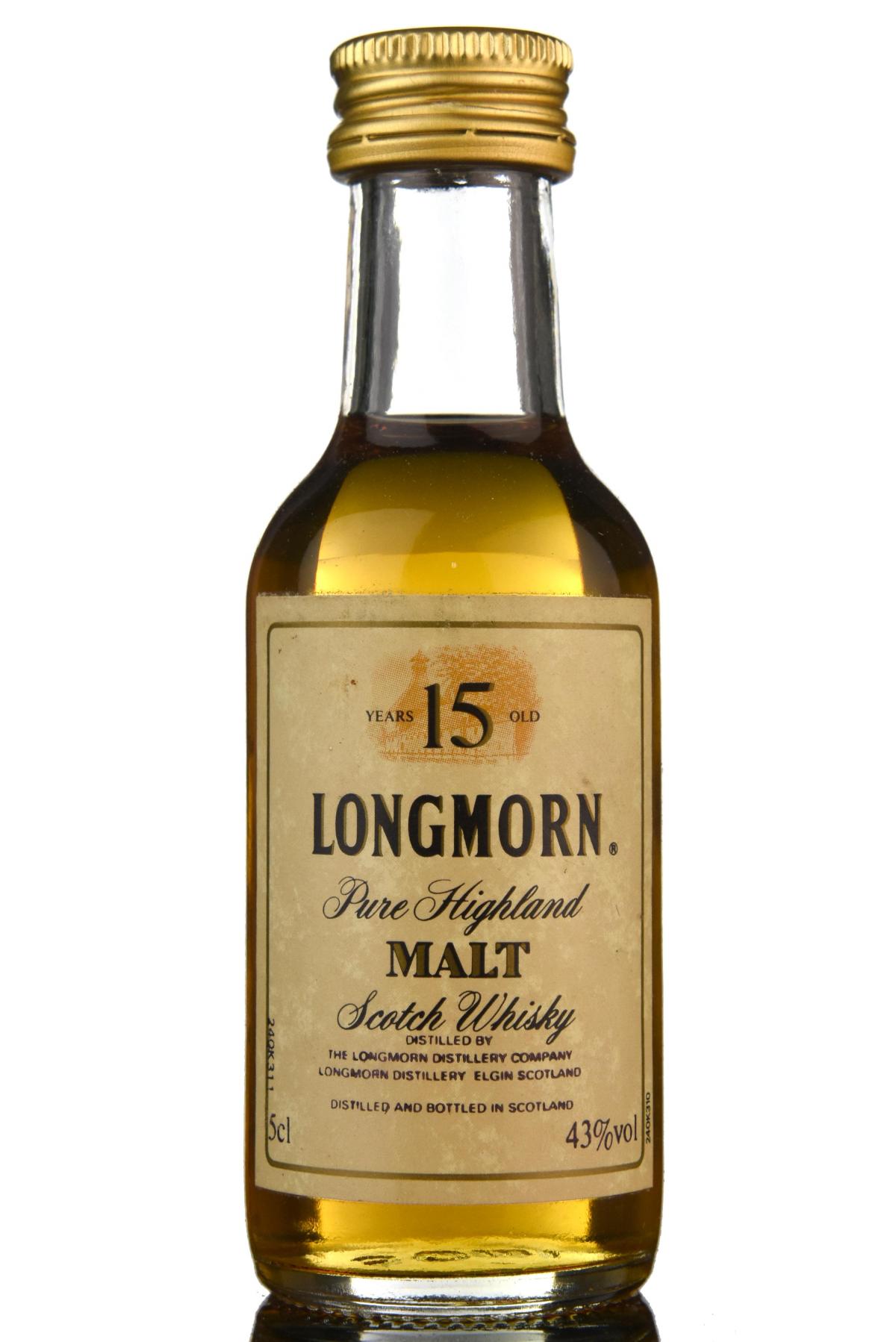 Longmorn 15 Year Old Miniature