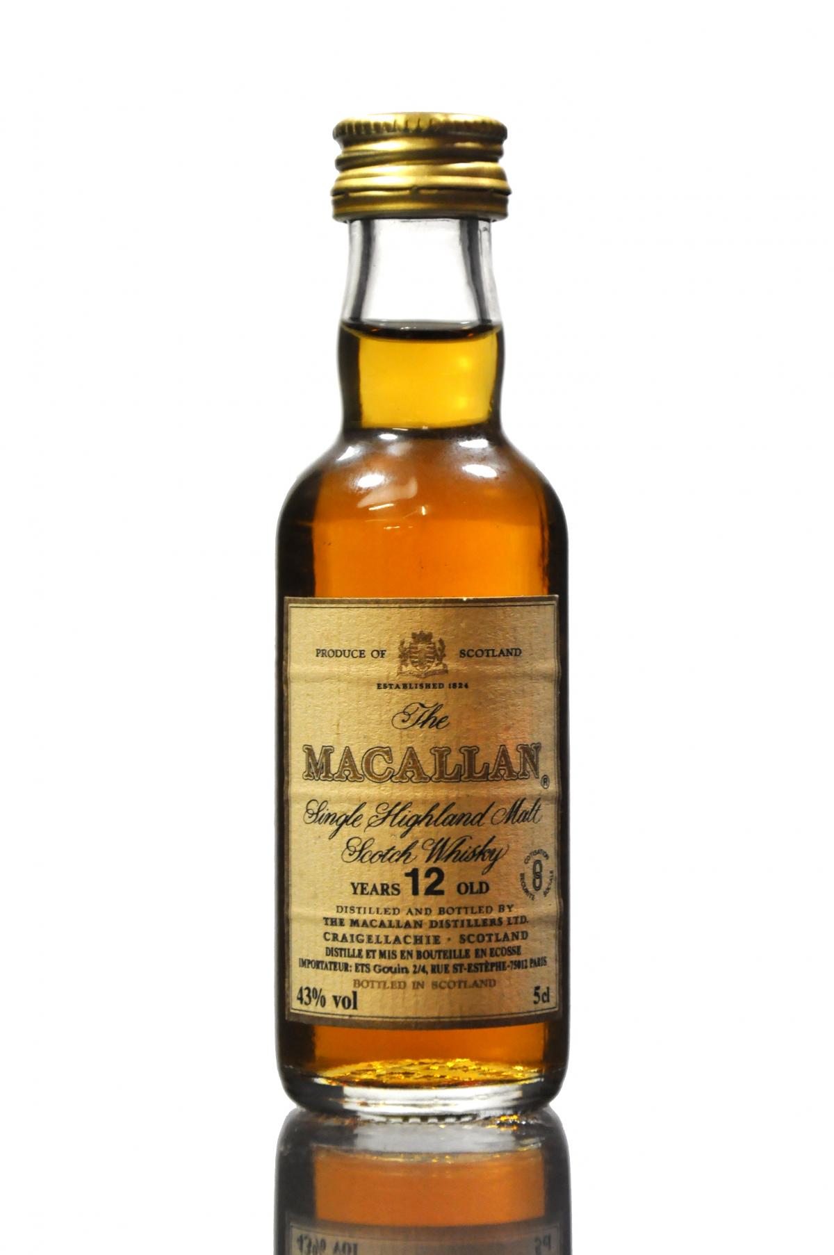 Macallan 12 Year Old Miniature