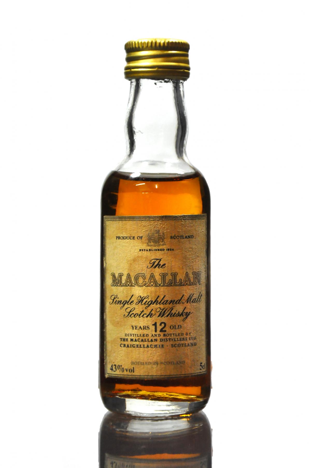 Macallan 12 Year Old Miniature