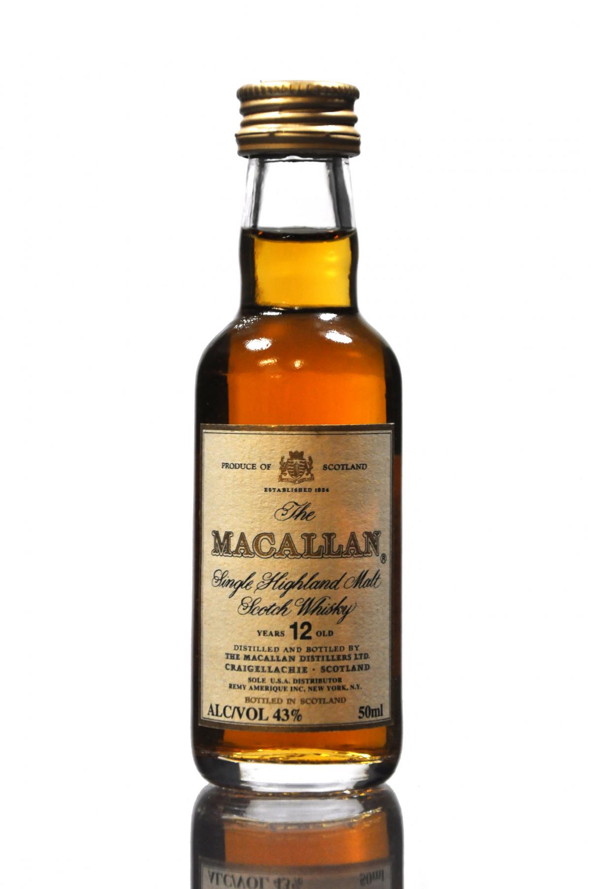 Macallan 12 Year Old Miniature