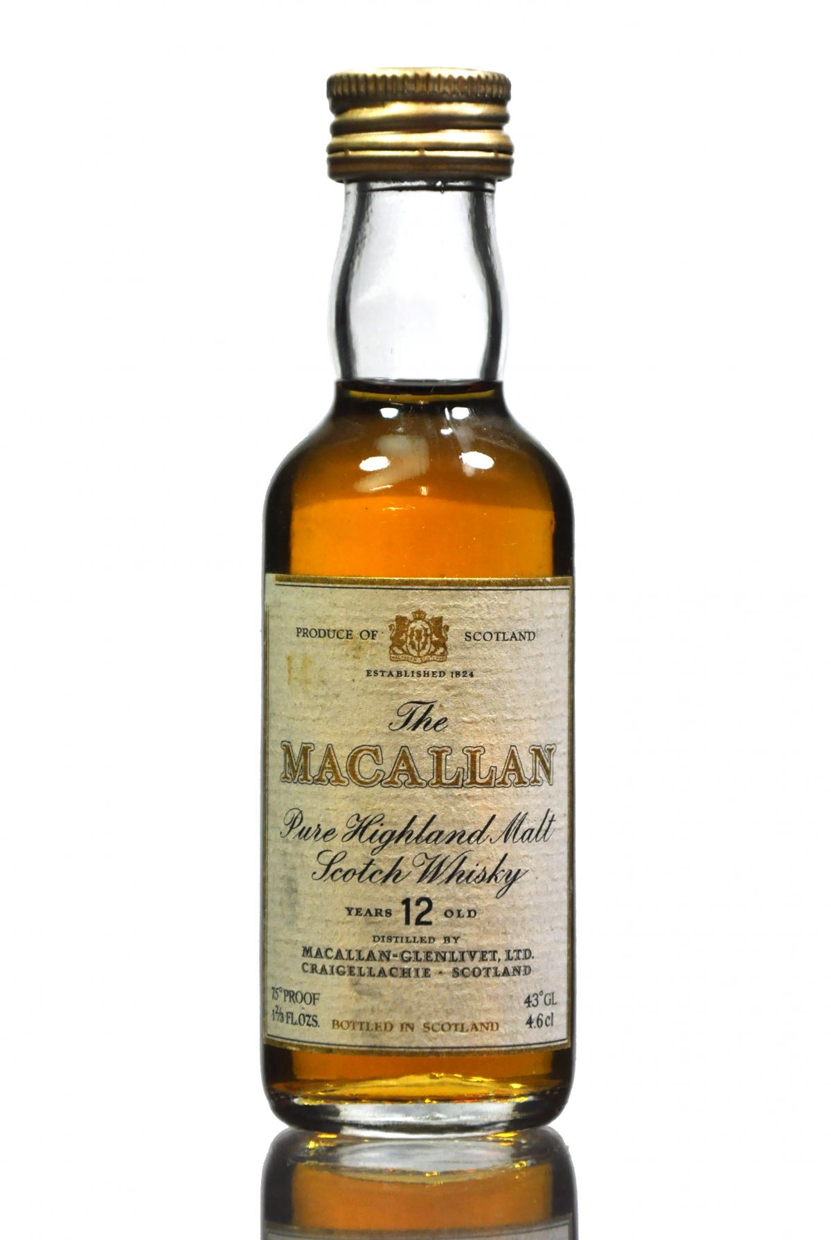 Macallan 12 Year Old Miniature