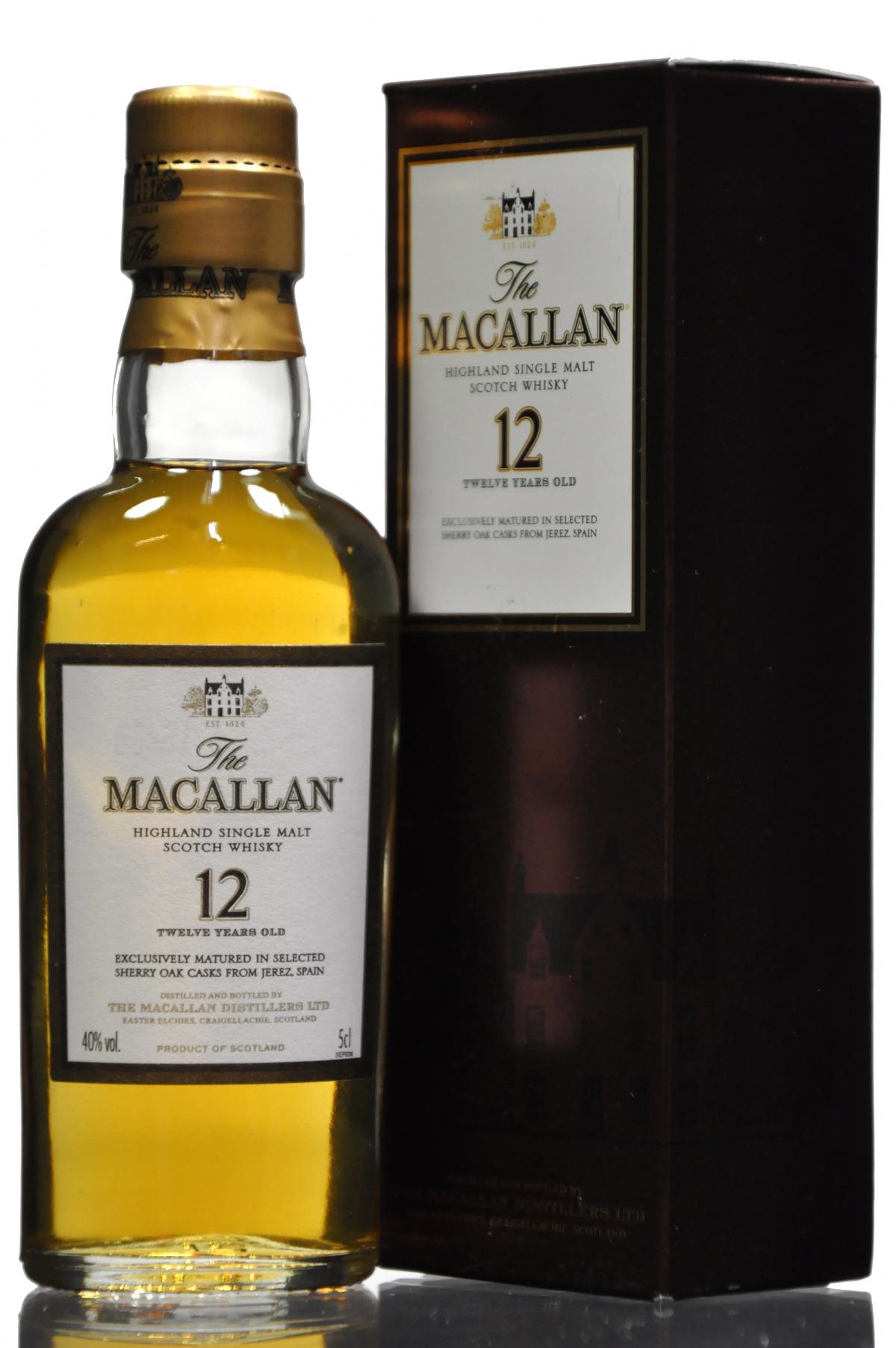 Macallan 12 Year Old Miniature
