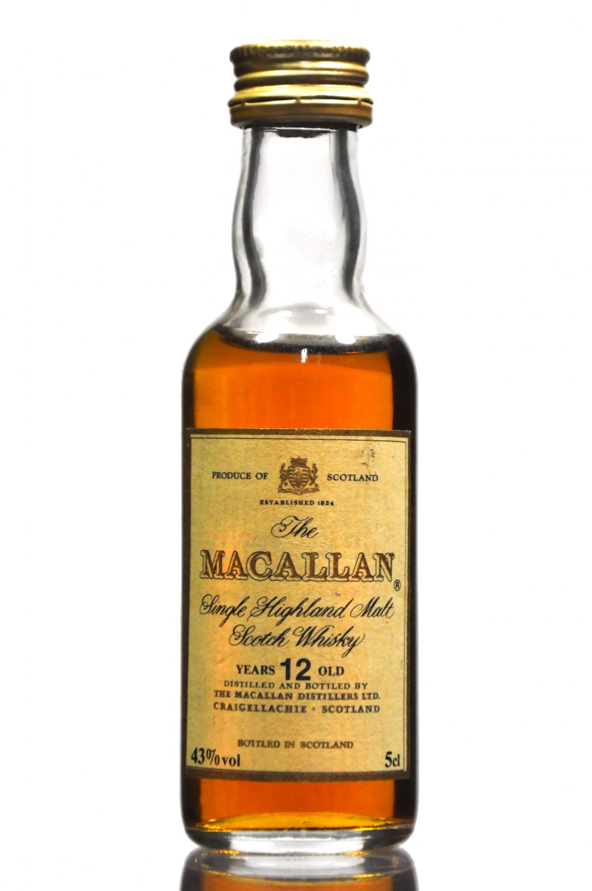 Macallan 12 Year Old Miniature