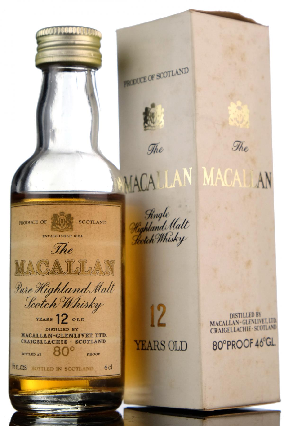 Macallan 12 Year Old Miniature