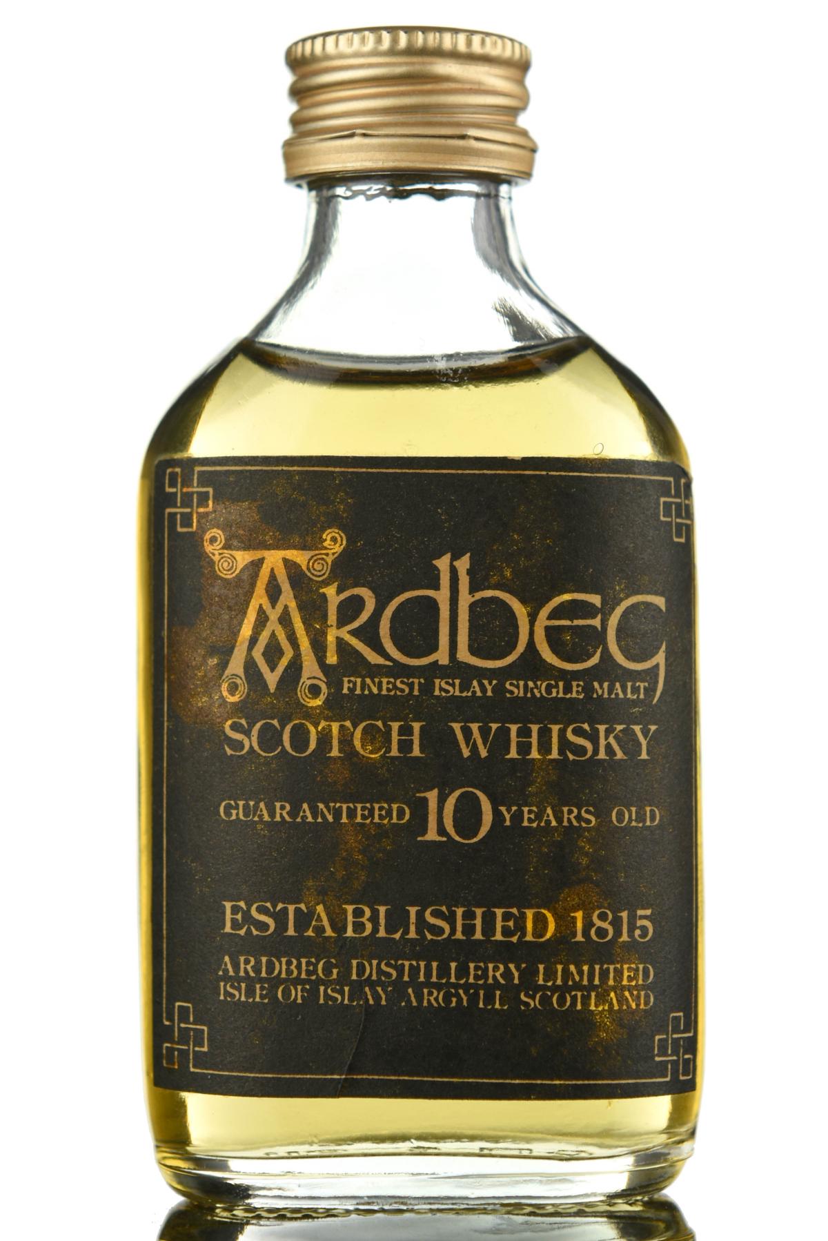 Ardbeg 10 Year Old - Guaranteed - 1980s - Miniature