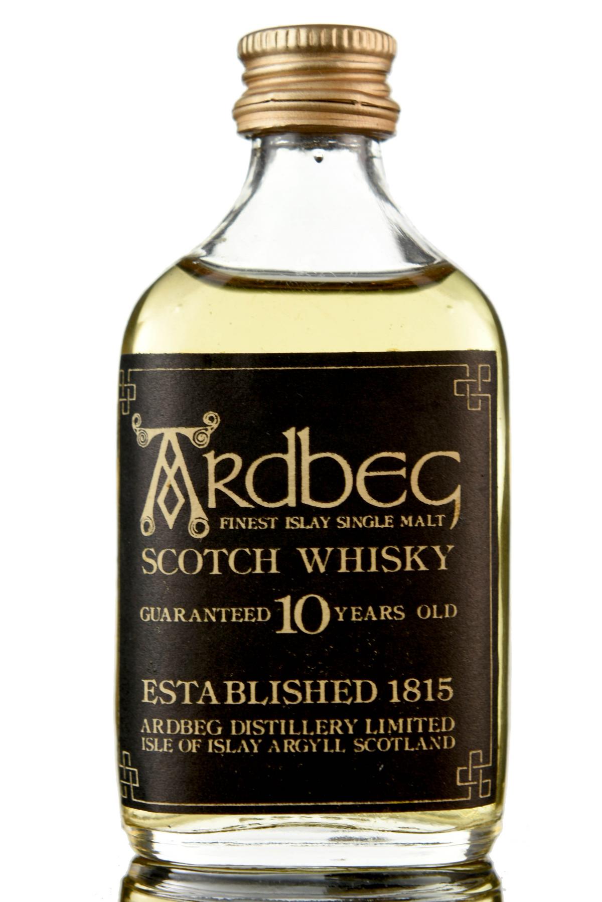 Ardbeg 10 Year Old - Guaranteed - 1980s - Miniature